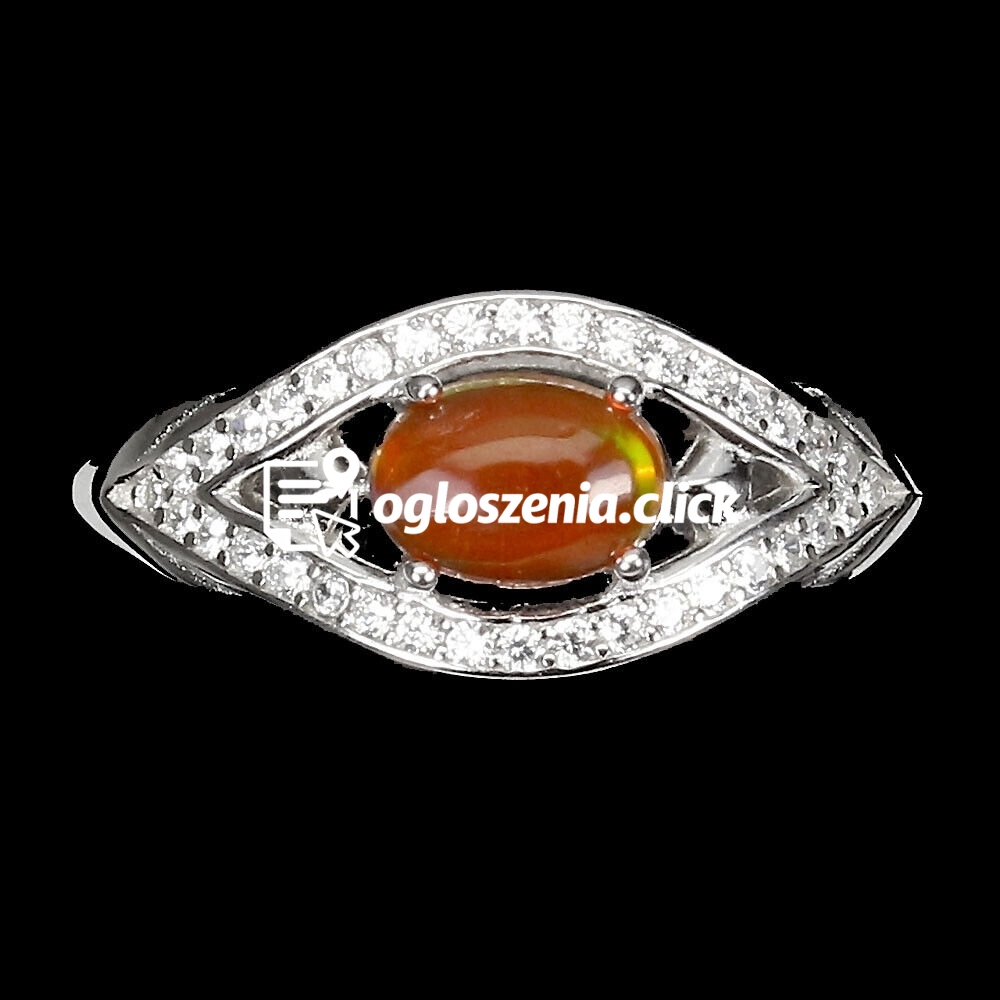 Zdjęcie produktu 925 Pierscionek delikatny pomaranczowy opal r 16