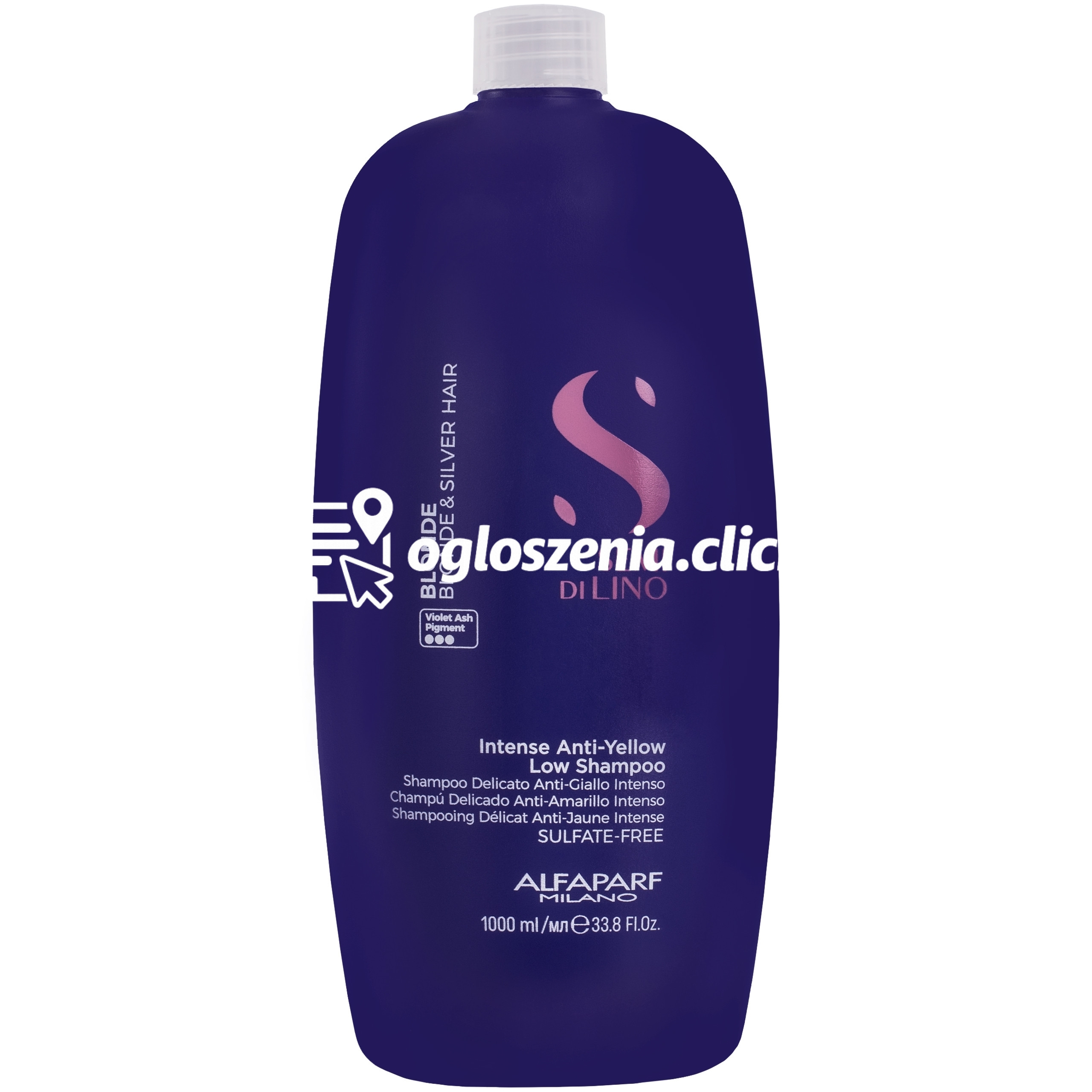 Zdjęcie produktu Alfaparf Semi Di Lino Intense Anti-Yellow Low Shampoo – szampon do wlosów blond i siwych, 1L