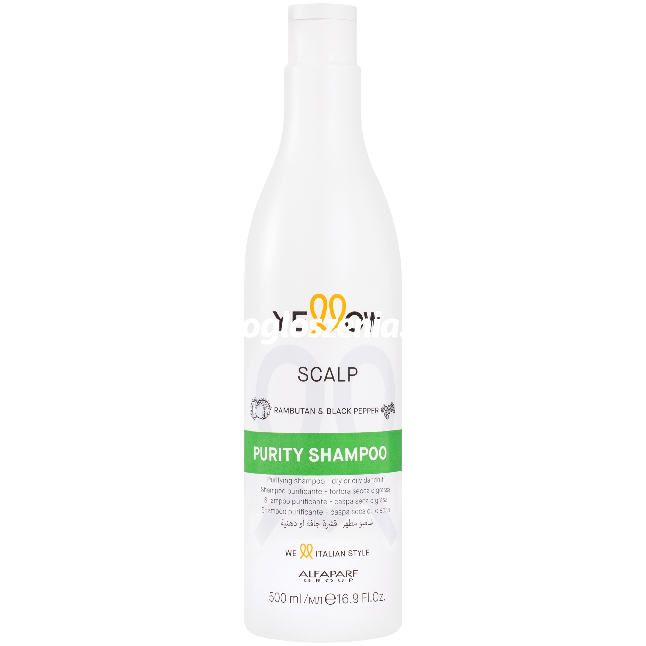 Zdjęcie produktu Alfaparf YELLOW Scalp Purity - szampon przeciwlupiezowy gleboko oczyszczajacy, 500ml