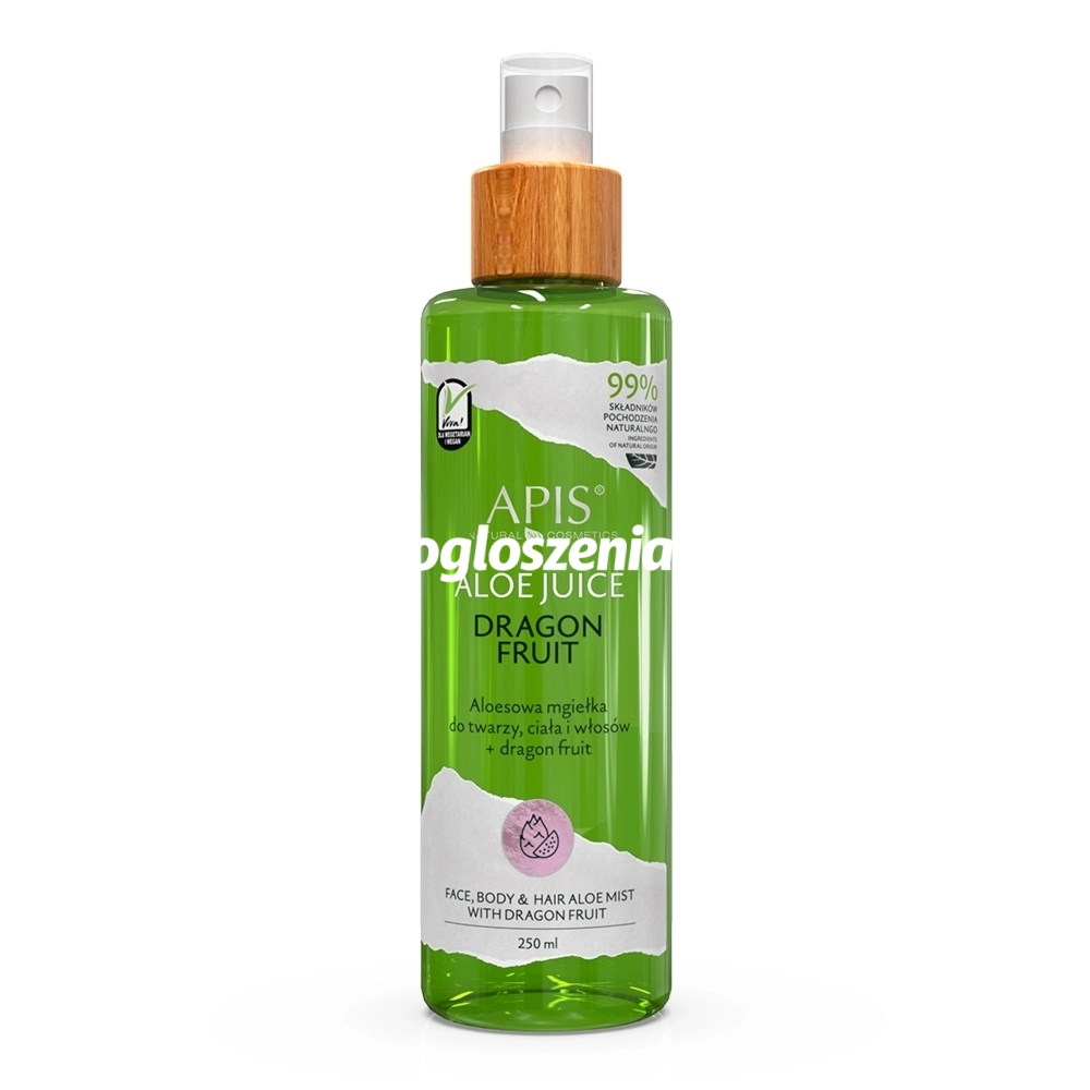 Zdjęcie produktu Aloesowa mgielka do twarzy, ciala i wlosów Apis Dragon Fruit 250 ml