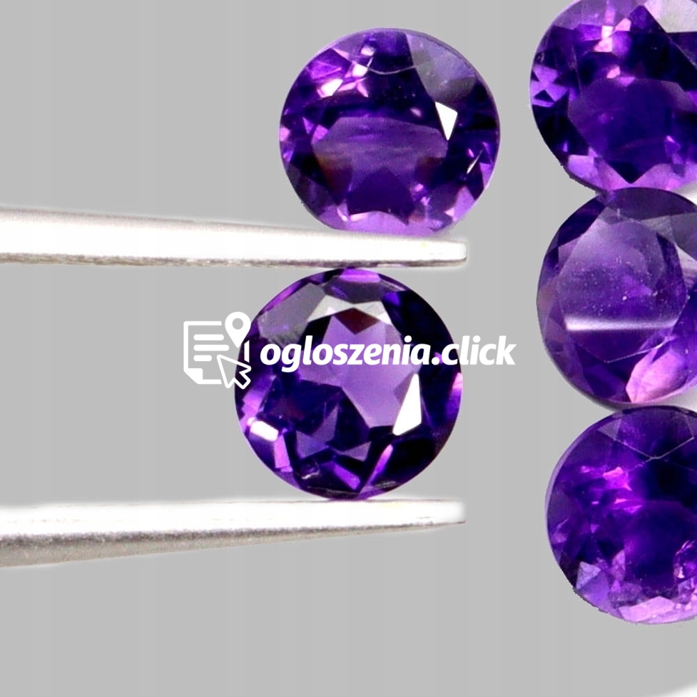 Zdjęcie produktu Ametysty kamienie naturalne 7 sztuk IF-VVS 5.27ct