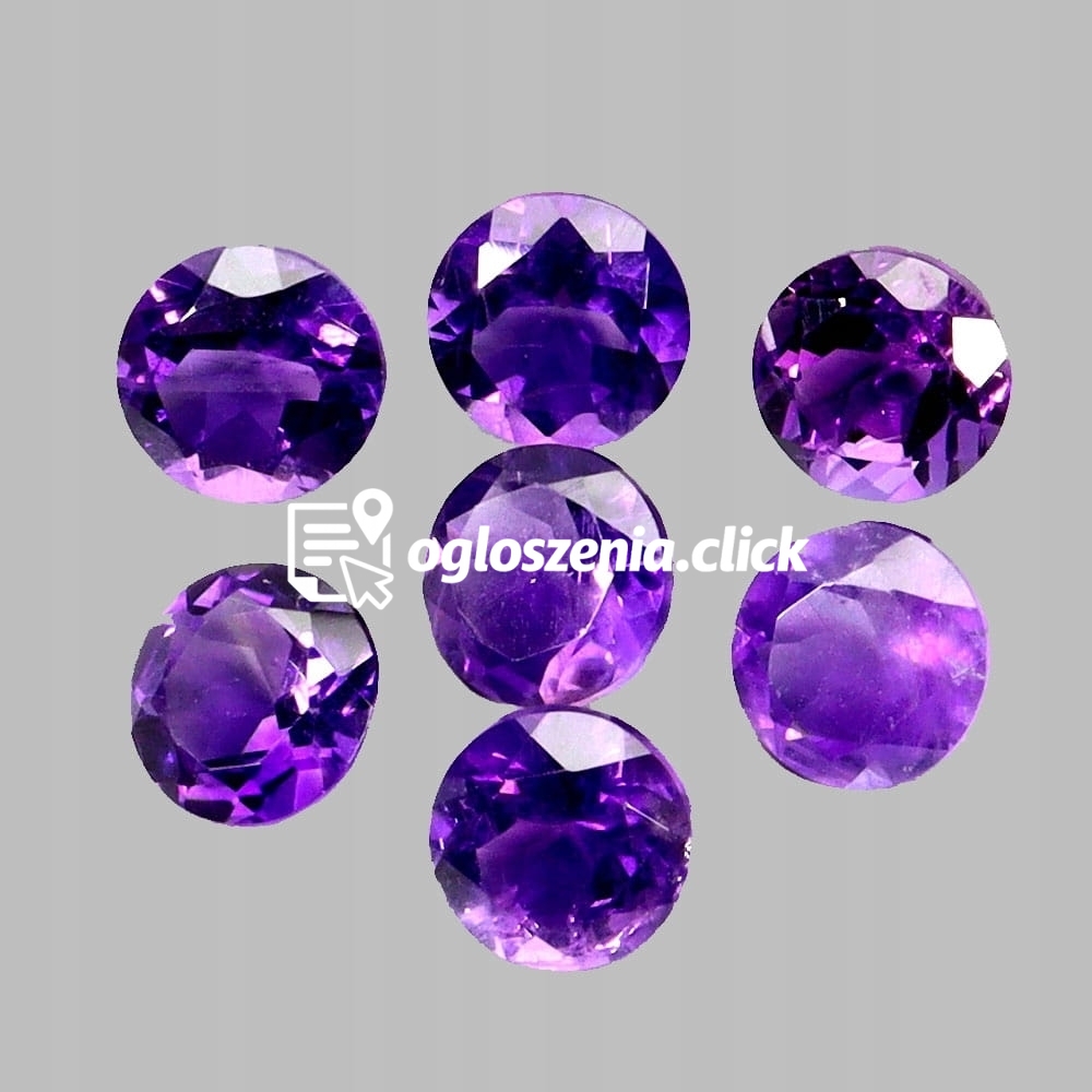 Zdjęcie produktu Ametysty kamienie naturalne 7 sztuk IF-VVS 5.42ct