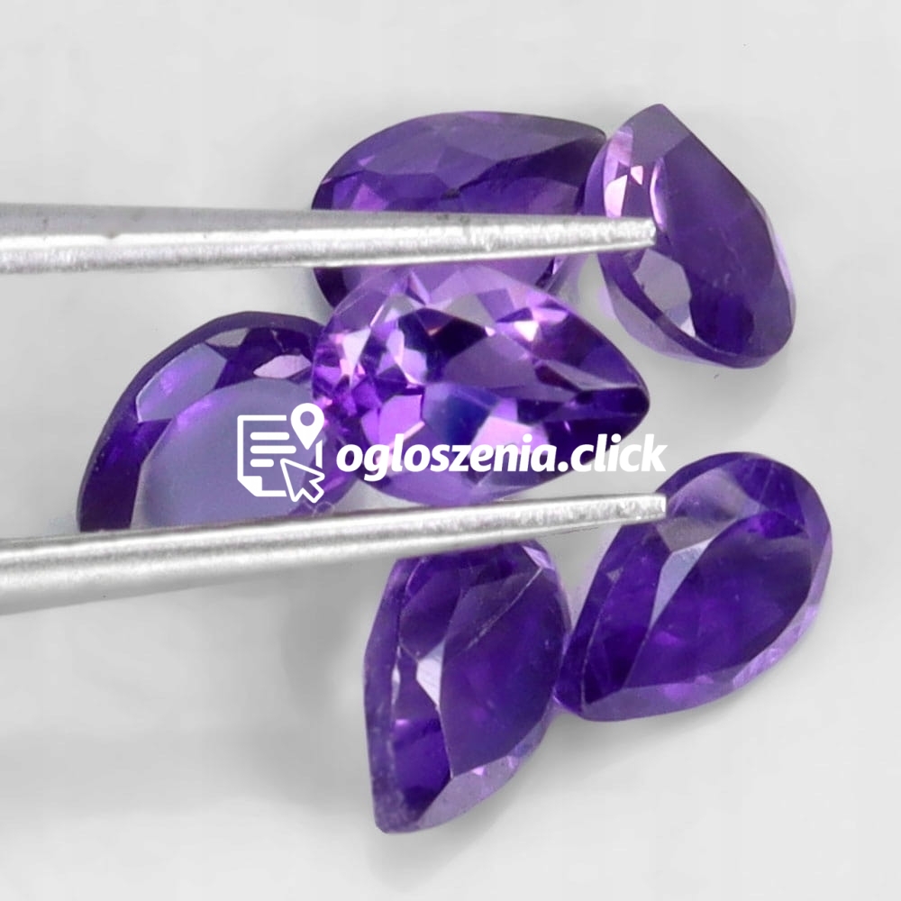 Zdjęcie produktu Ametysty kamienie naturalne 6 sztuk IF-VVS 4ct