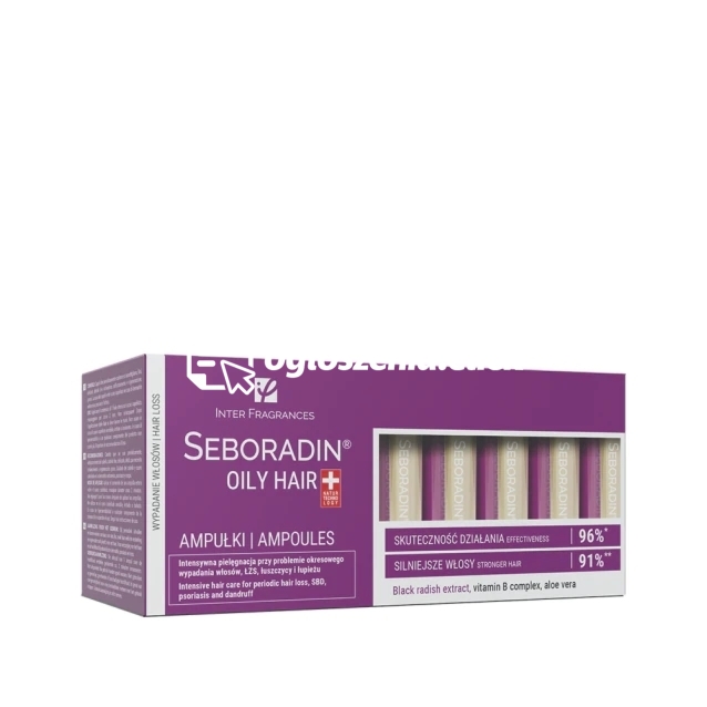 Zdjęcie produktu Ampulki do wlosów przetluszczajacych sie i sklonnych do wypadania Seboradin Oily Hair 14 x 5,5 ml