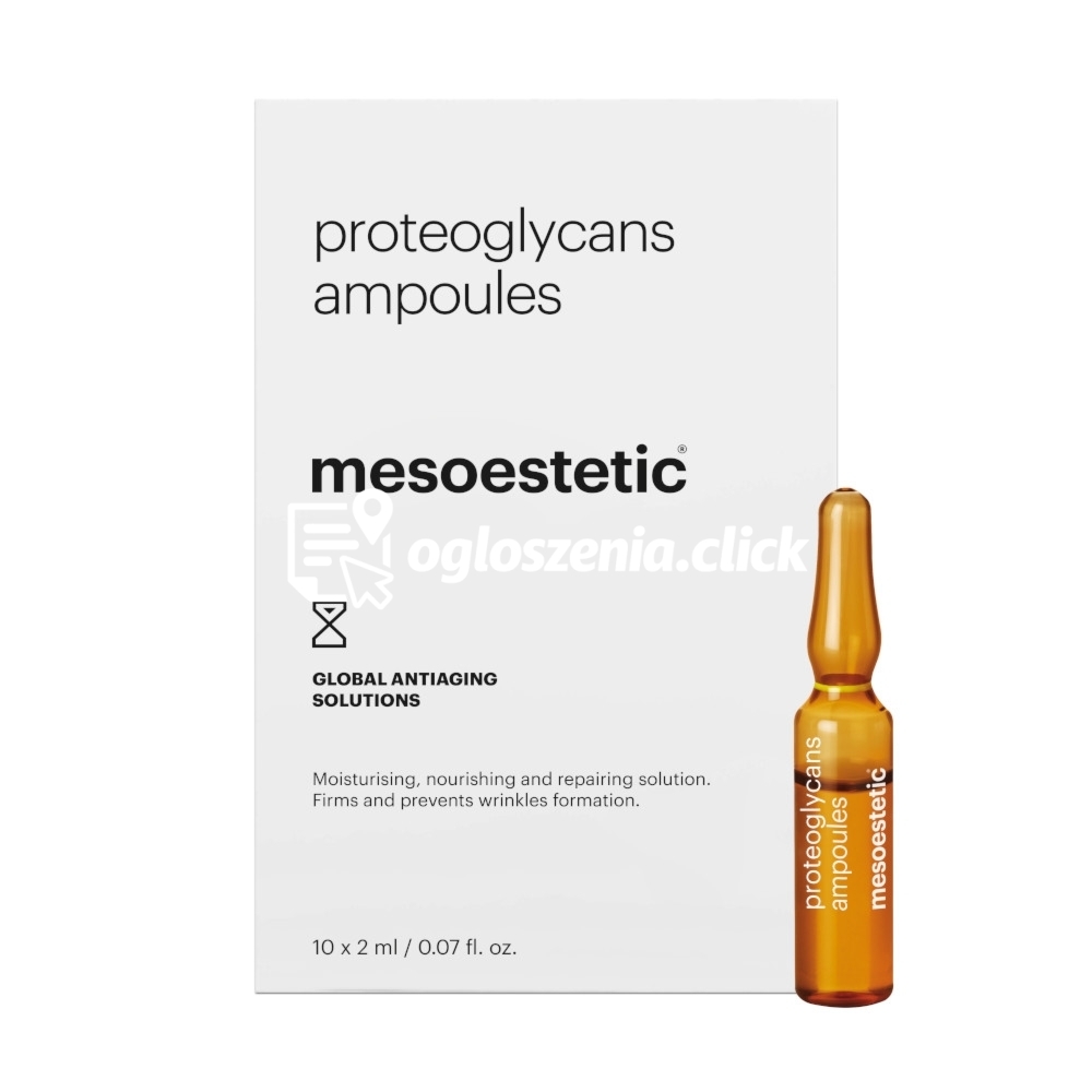 Zdjęcie produktu Ampulki przeciwstarzeniowe i ujedrniajace Mesoestetic Proteoglycans Ampoules (10 x 2 ml)