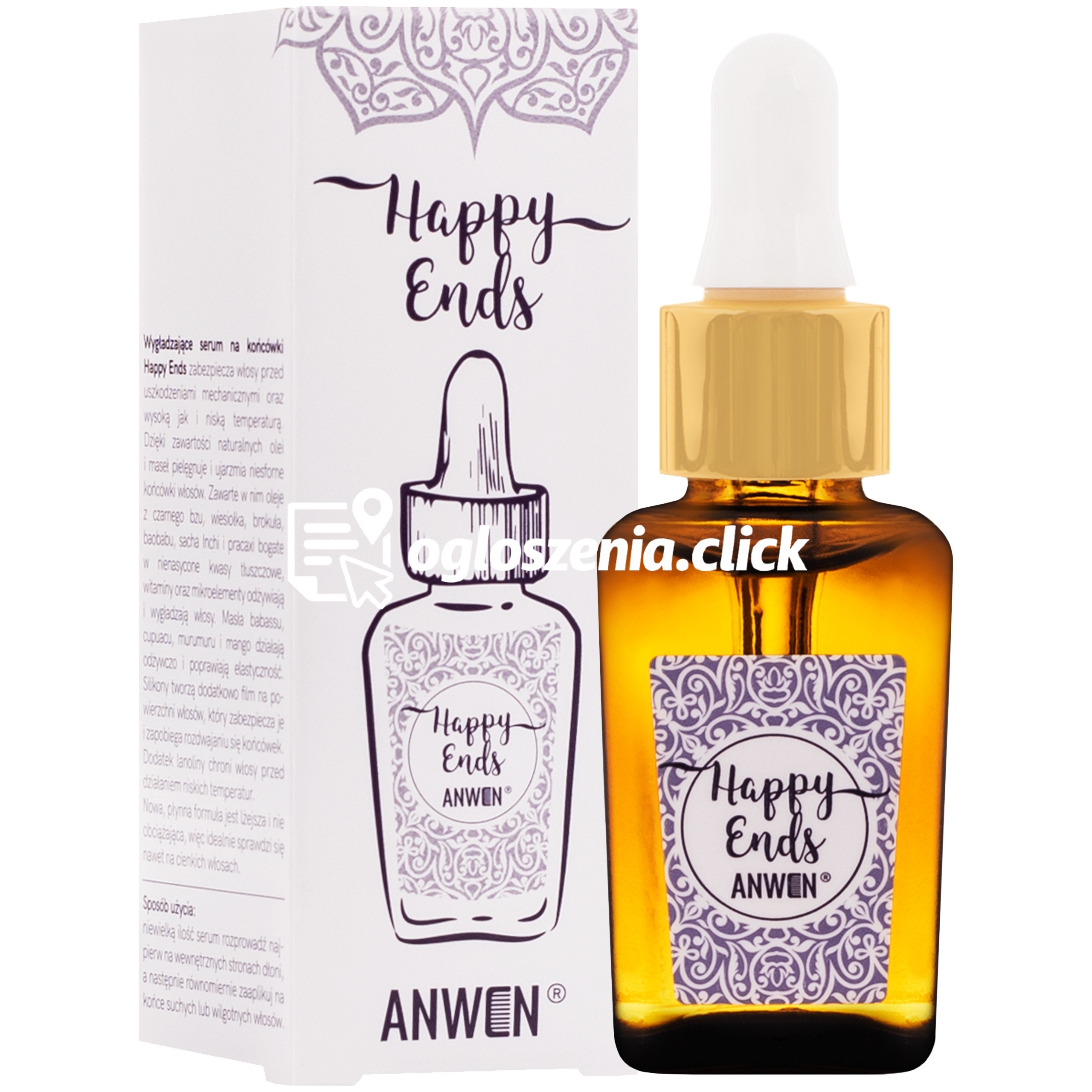 Zdjęcie produktu Anwen Happy Ends plynne serum do zabezpieczania wlosów 20ml