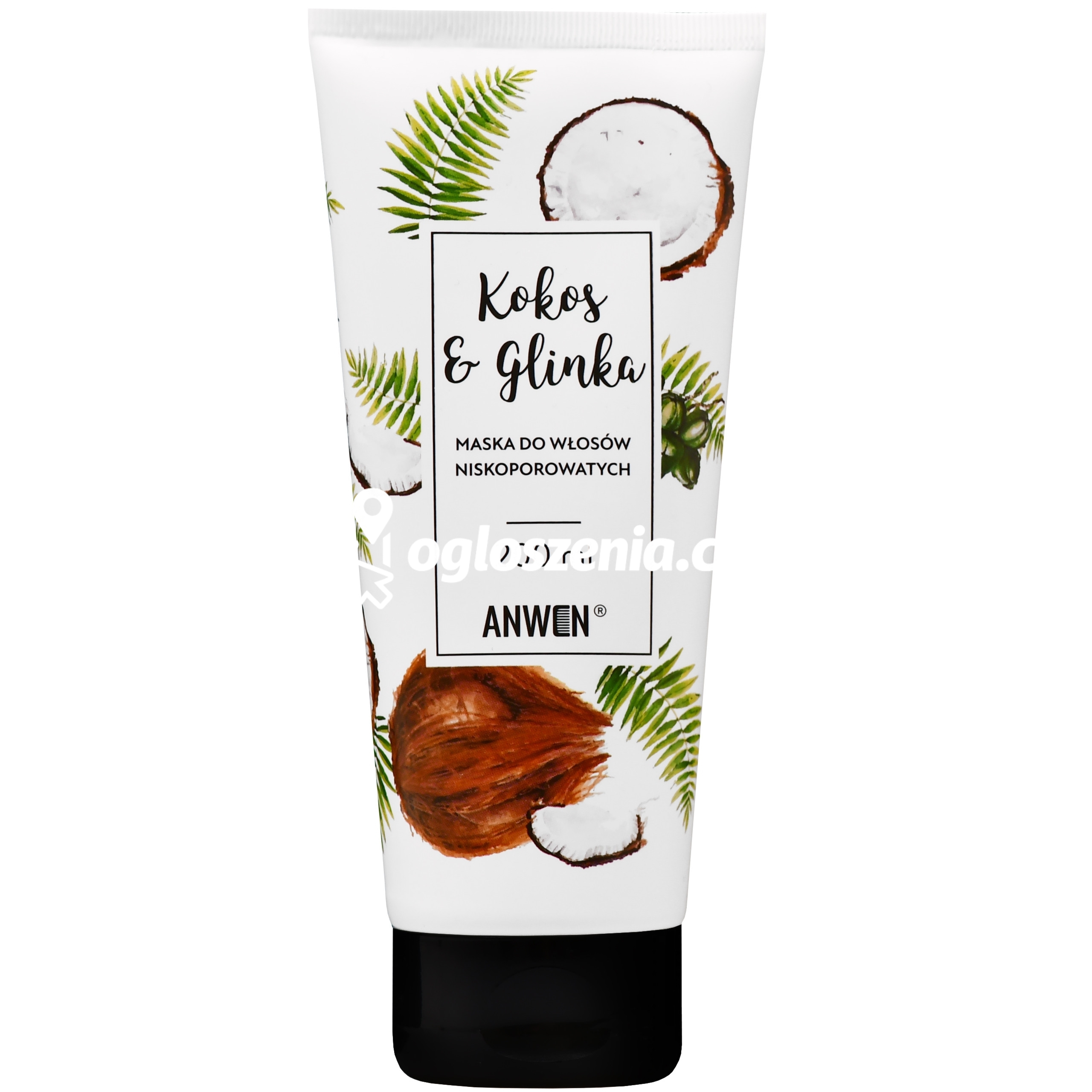 Zdjęcie produktu Anwen Kokos i Glinka odzywcza maska do wlosów niskoporowatych 200ml