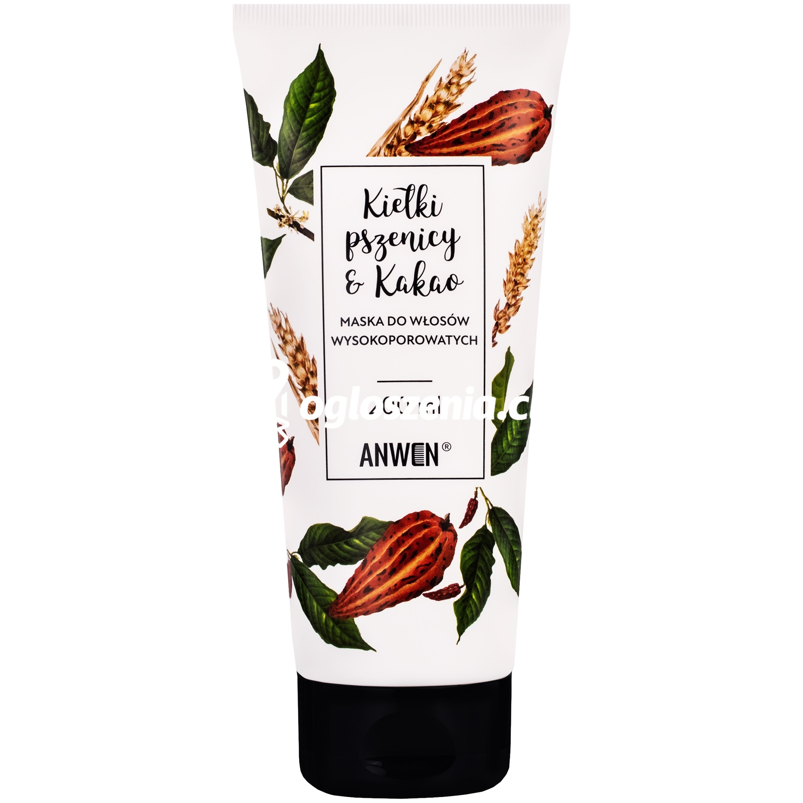 Zdjęcie produktu Anwen Maska Kielki Pszenicy i Kakao regeneruje wlosy wysokoporowate 200ml