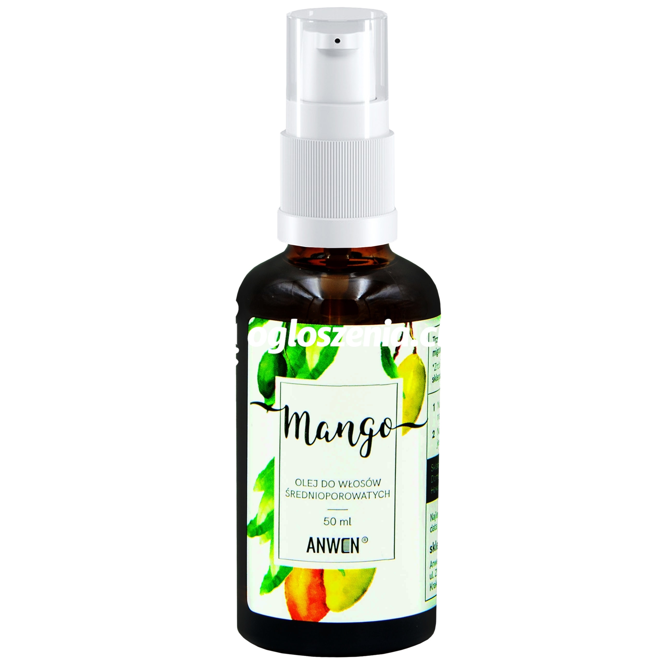 Zdjęcie produktu Anwen - wygladzajacy olej do wlosów srednioporowatych mango, 50ml