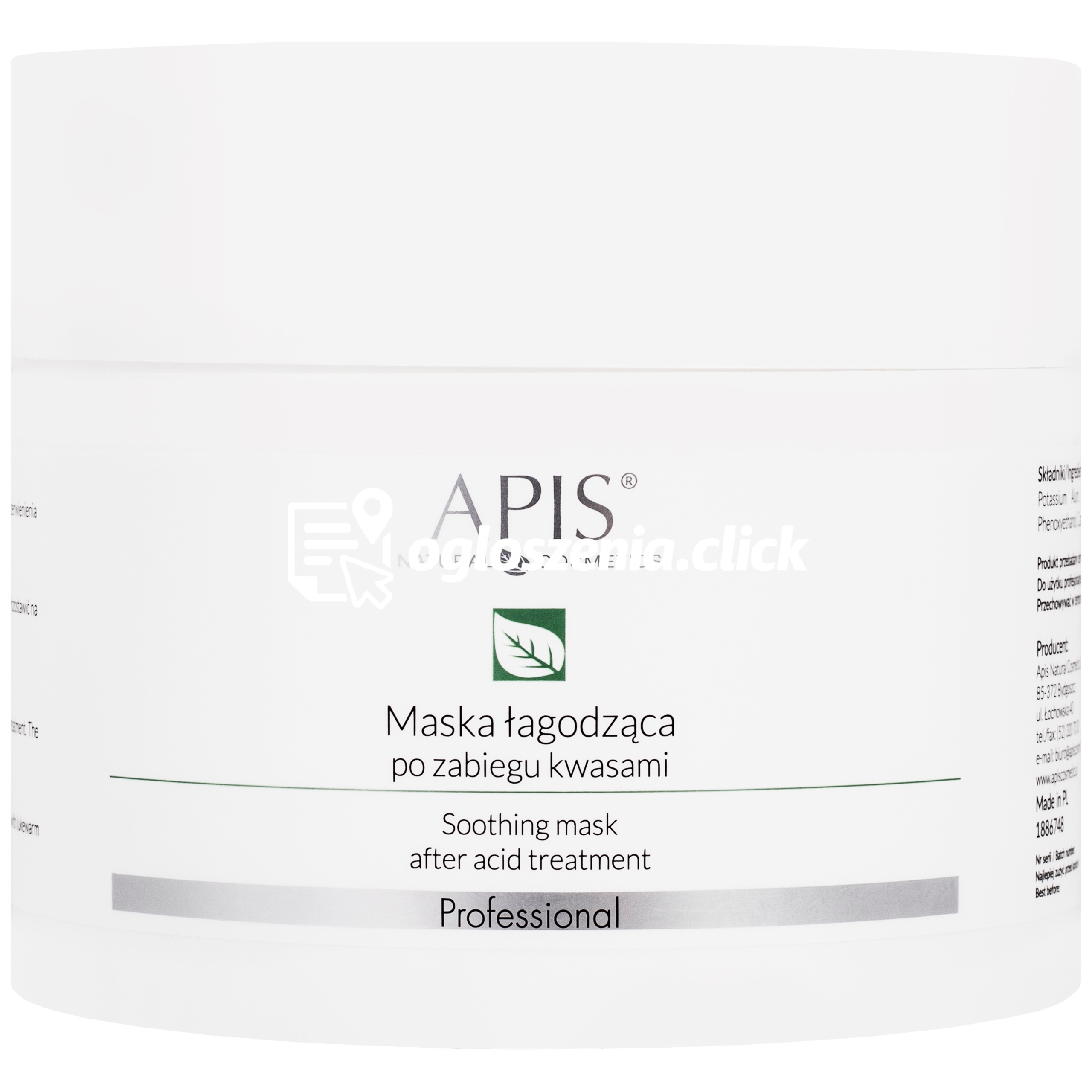 Zdjęcie produktu APIS Maska lagodzaca po zabiegu kwasami 200 ml