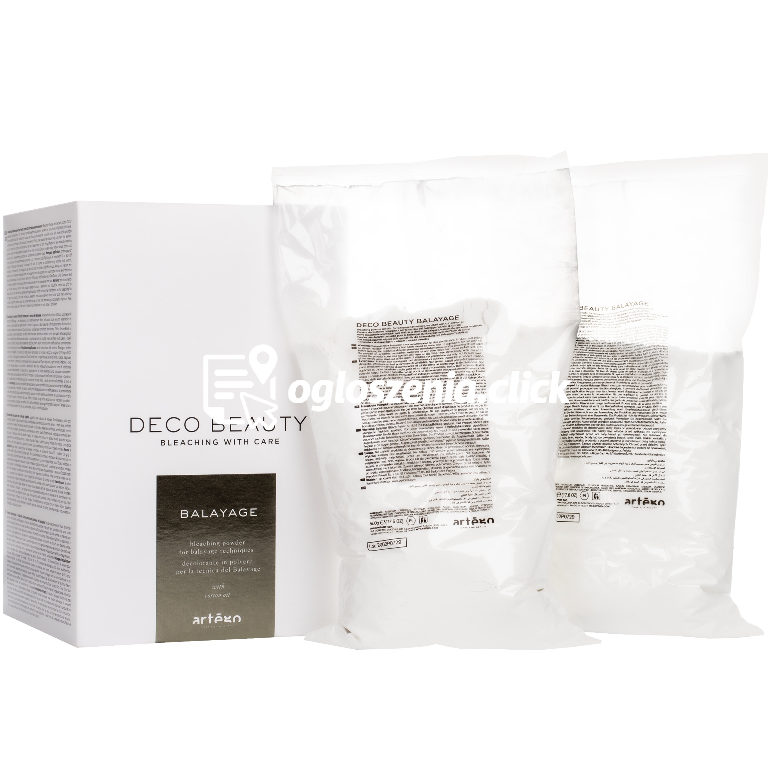 Zdjęcie produktu Artego Deco Beauty Balayage – profesjonalny rozjasniacz fryzjerski do wlosów, balayage, 1 kg