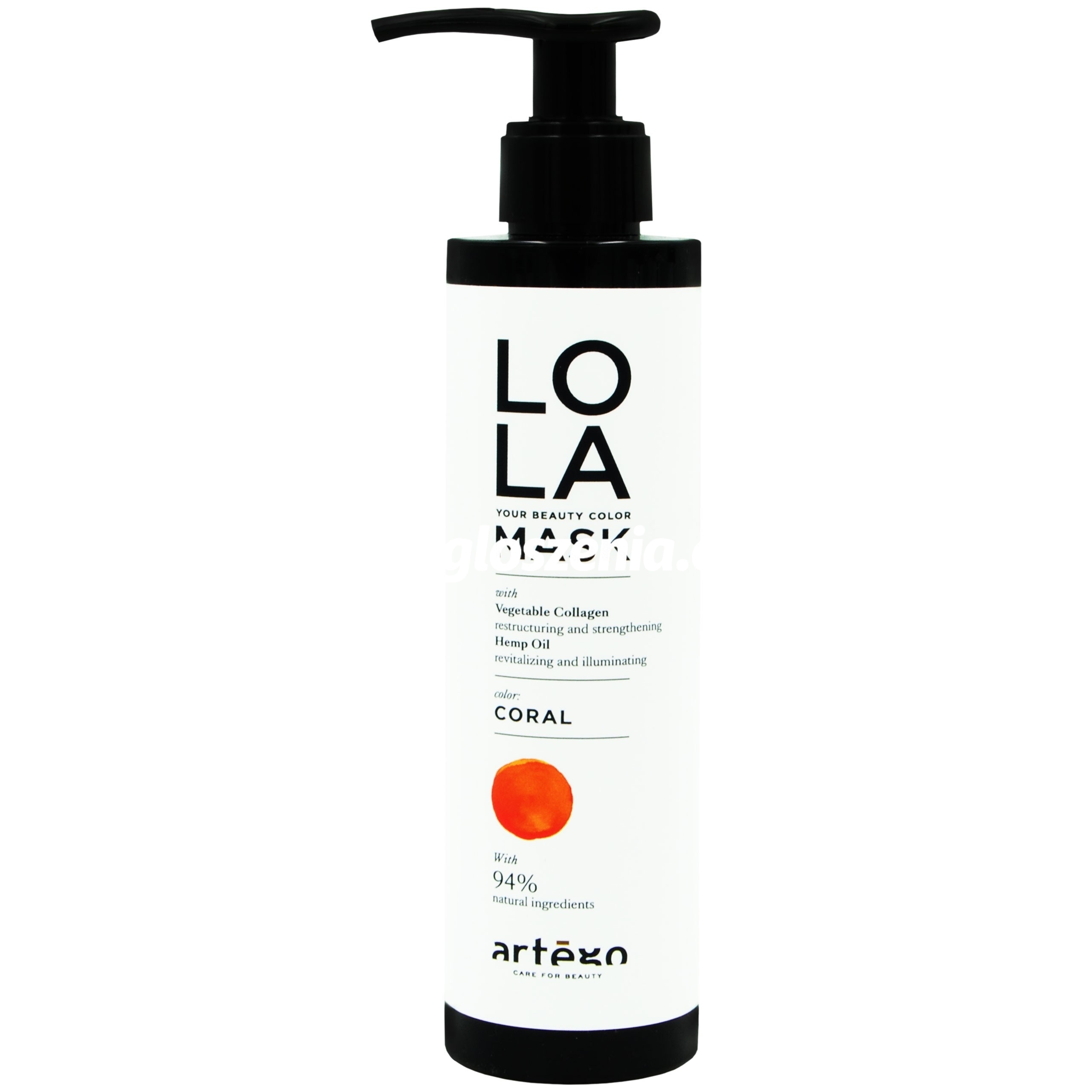 Zdjęcie produktu Artego Lola Mask Coral maska intensywnie tonujaco-regenerujaca do wlosów w odcieniu miedzi i czerwieni 200ml