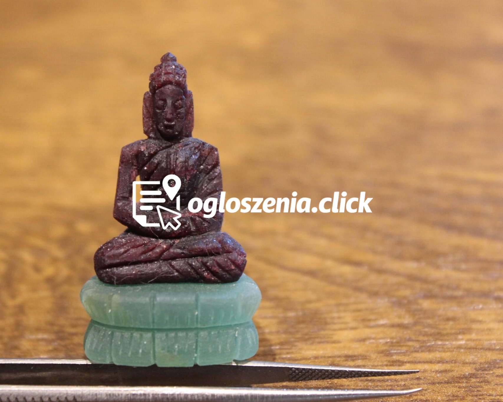 Zdjęcie produktu Awenturyn rubin kamien naturalny 56.7ct rzezbiony Budda