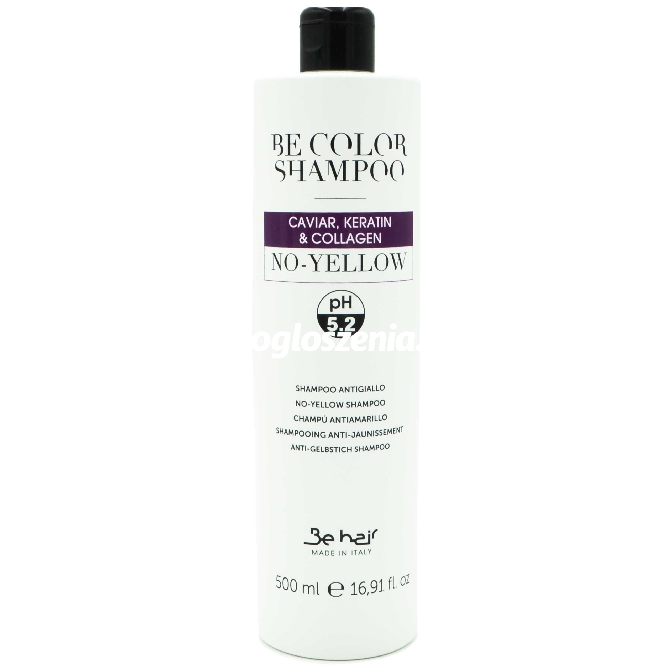 Zdjęcie produktu Be Hair BE COLOR NO YELLOW szampon neutralizujacy zólte odcienie 500ml
