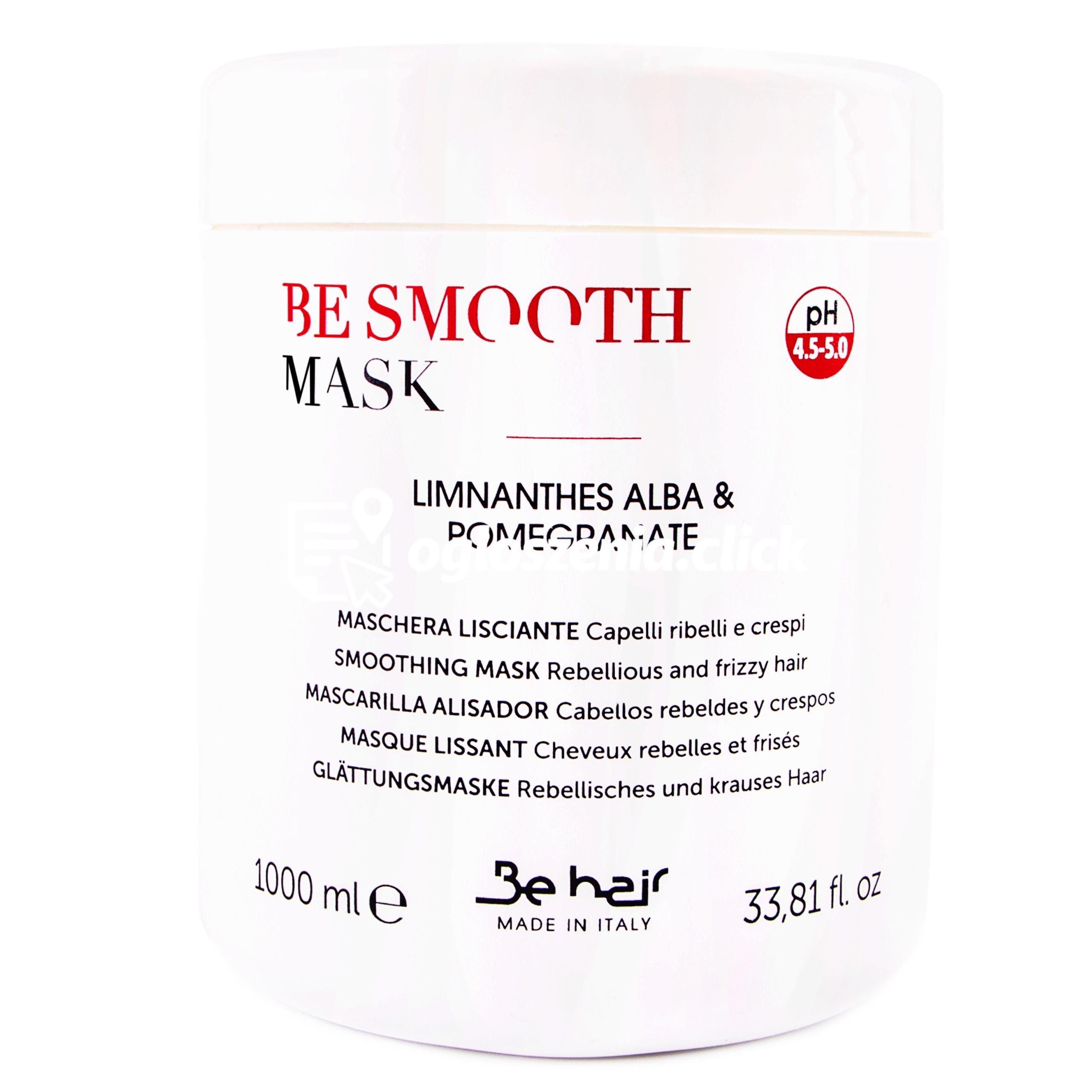 Zdjęcie produktu Be Hair Be Smooth Mask wygladzajaca maska przeciw puszeniu sie wlosów 1000ml