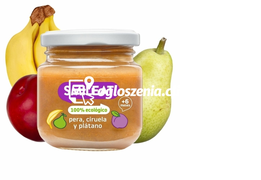 Zdjęcie produktu BIO Gruszka ze sliwkami i bananami, ekologiczny deserek w sloiczku, 130 g