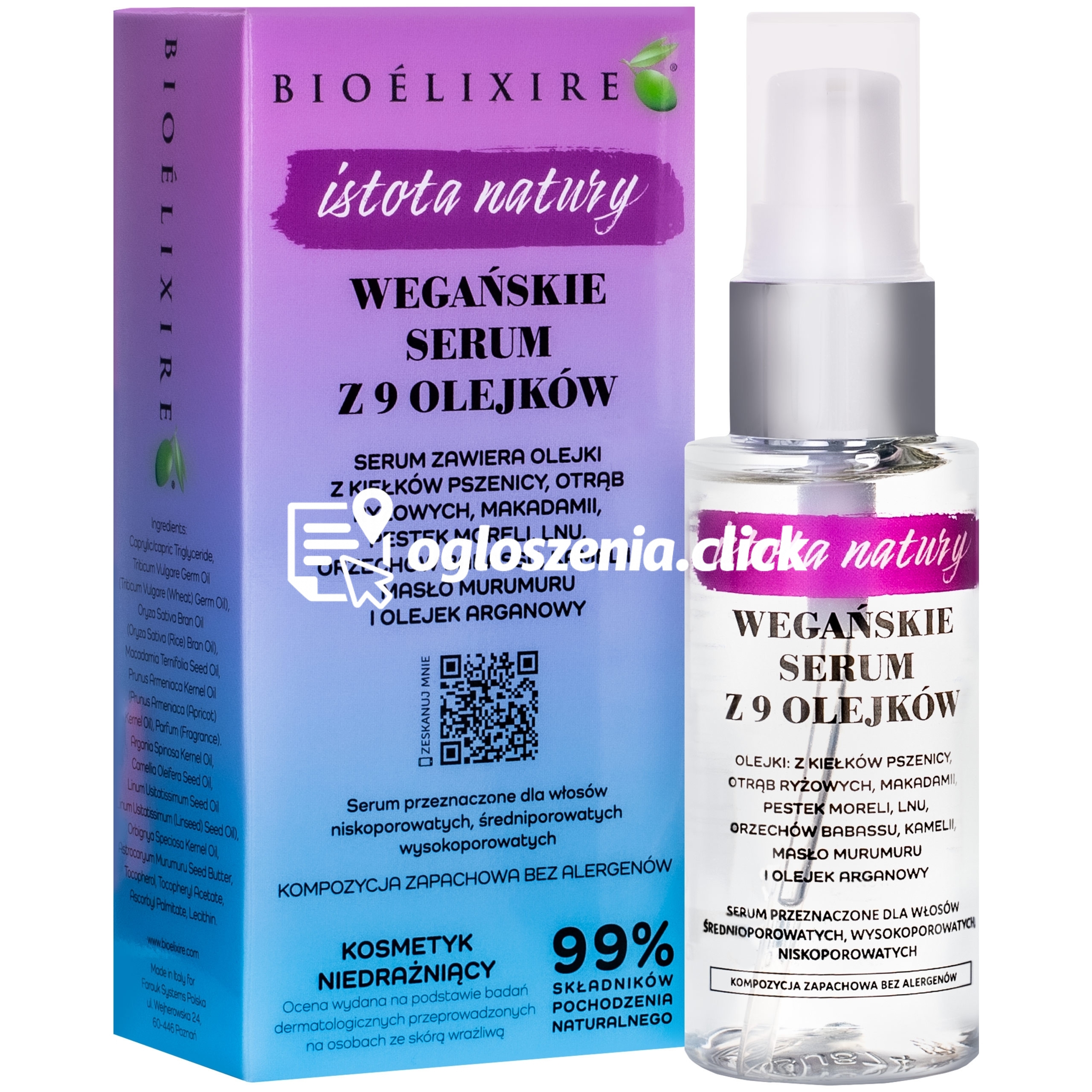 Zdjęcie produktu Bioelixire Istota Natury Serum z 9 olejków regenerujace do wlosów 50 ml