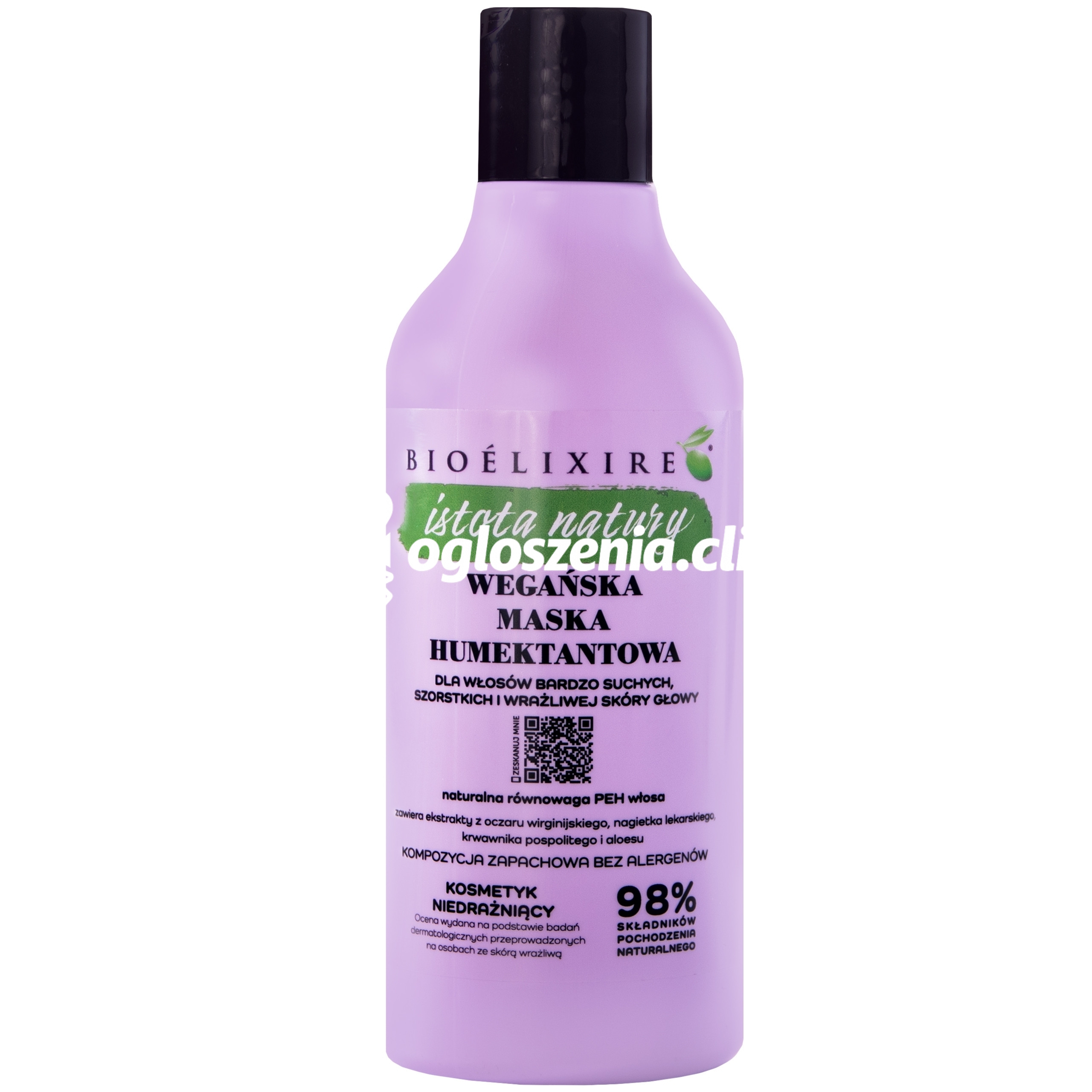 Zdjęcie produktu Bioelixire weganska maska humektantowa do wlosów 400ml