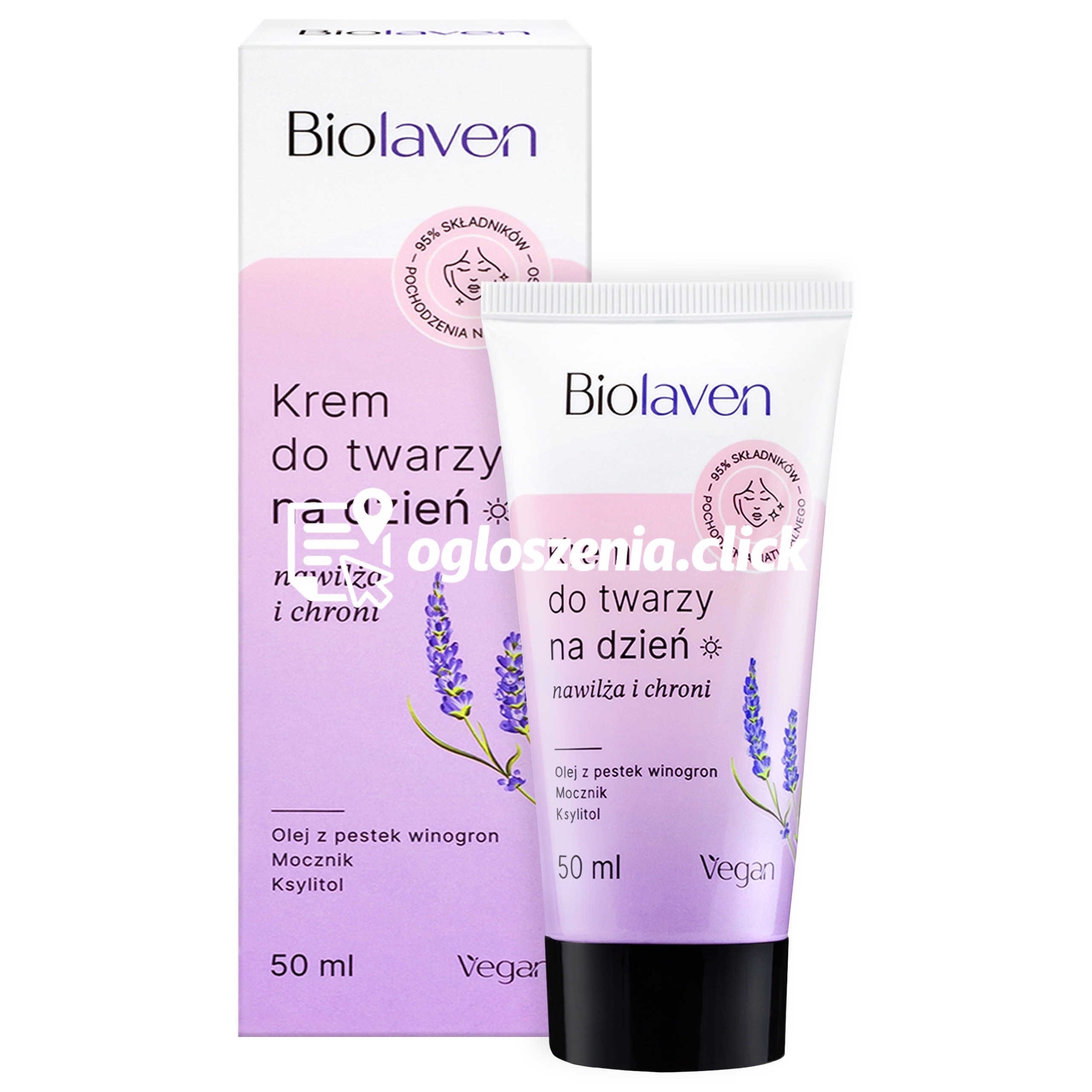 Zdjęcie produktu Biolaven Organic - Krem intensywnie nawilzajacy do twarzy na dzien, 50ml