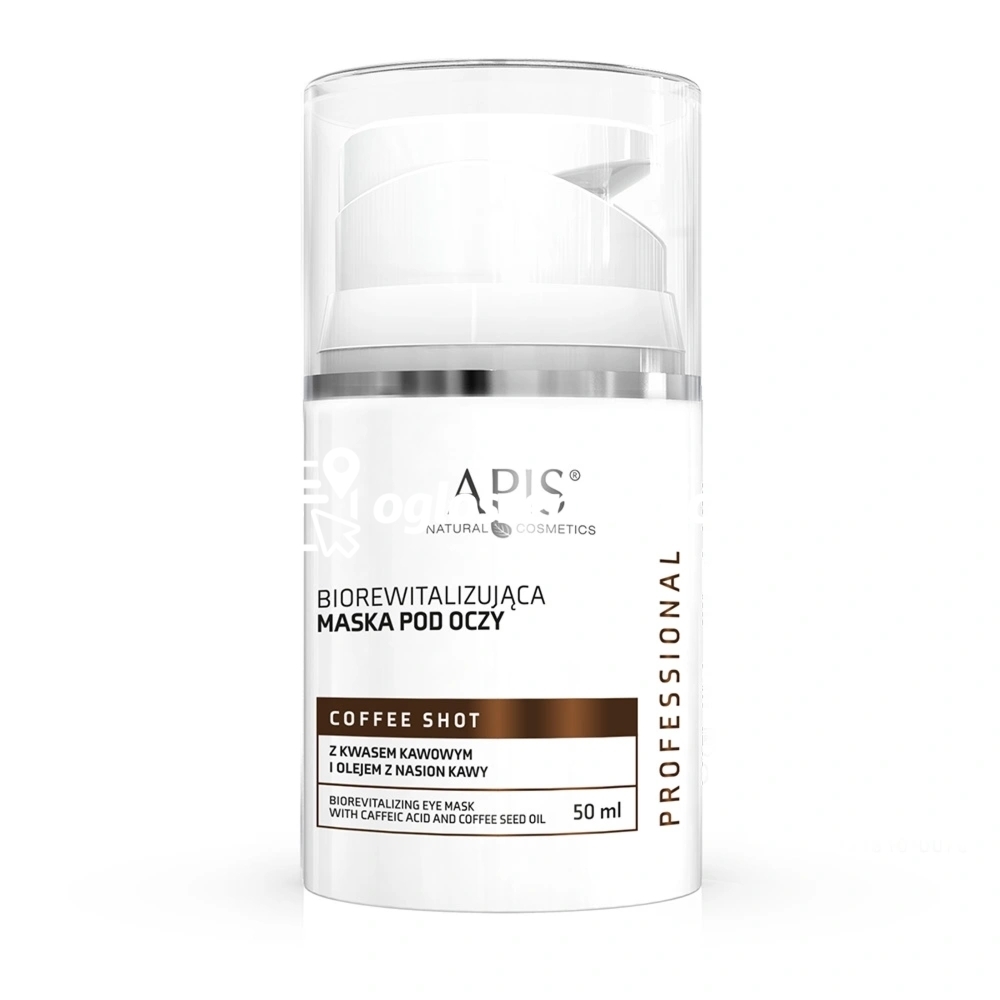 Zdjęcie produktu Biorewitalizujaca maska pod oczy z kwasem kawowym i olejem z nasion kawy - Apis Coffee Shot - 50 ml