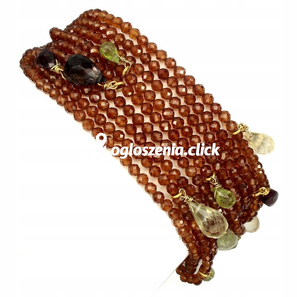 Zdjęcie produktu Bransoleta srebrna naturalne granaty 925 piekna