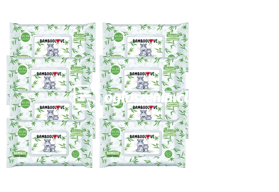 Zdjęcie produktu Chusteczki nawilzane dla dzieci, 480 szt. (8 op. po 60 szt.)
