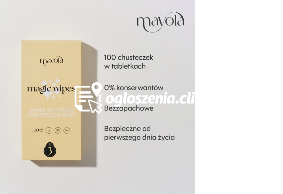 Zdjęcie produktu Chusteczki w tabletkach skompresowanych, 100 sztuk
