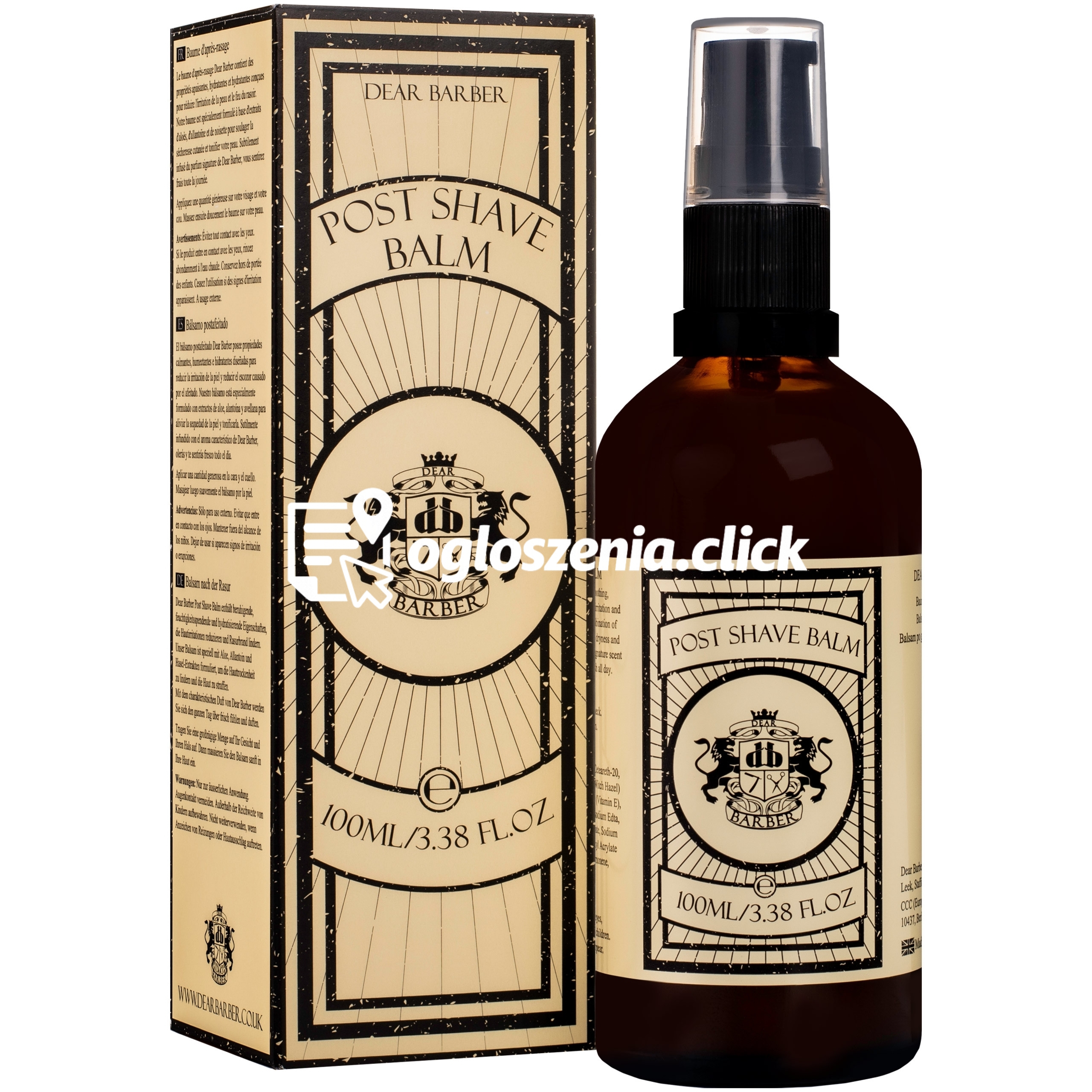 Zdjęcie produktu Dear Barber Post Shave Balm - balsam po goleniu dla mezczyzn, 100ml