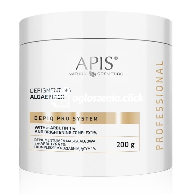 Zdjęcie produktu Depigmentujaca maska algowa z alfa-arbutyna 1% i kompleksem rozjasniajacym 1% - Apis Depiq Pro System