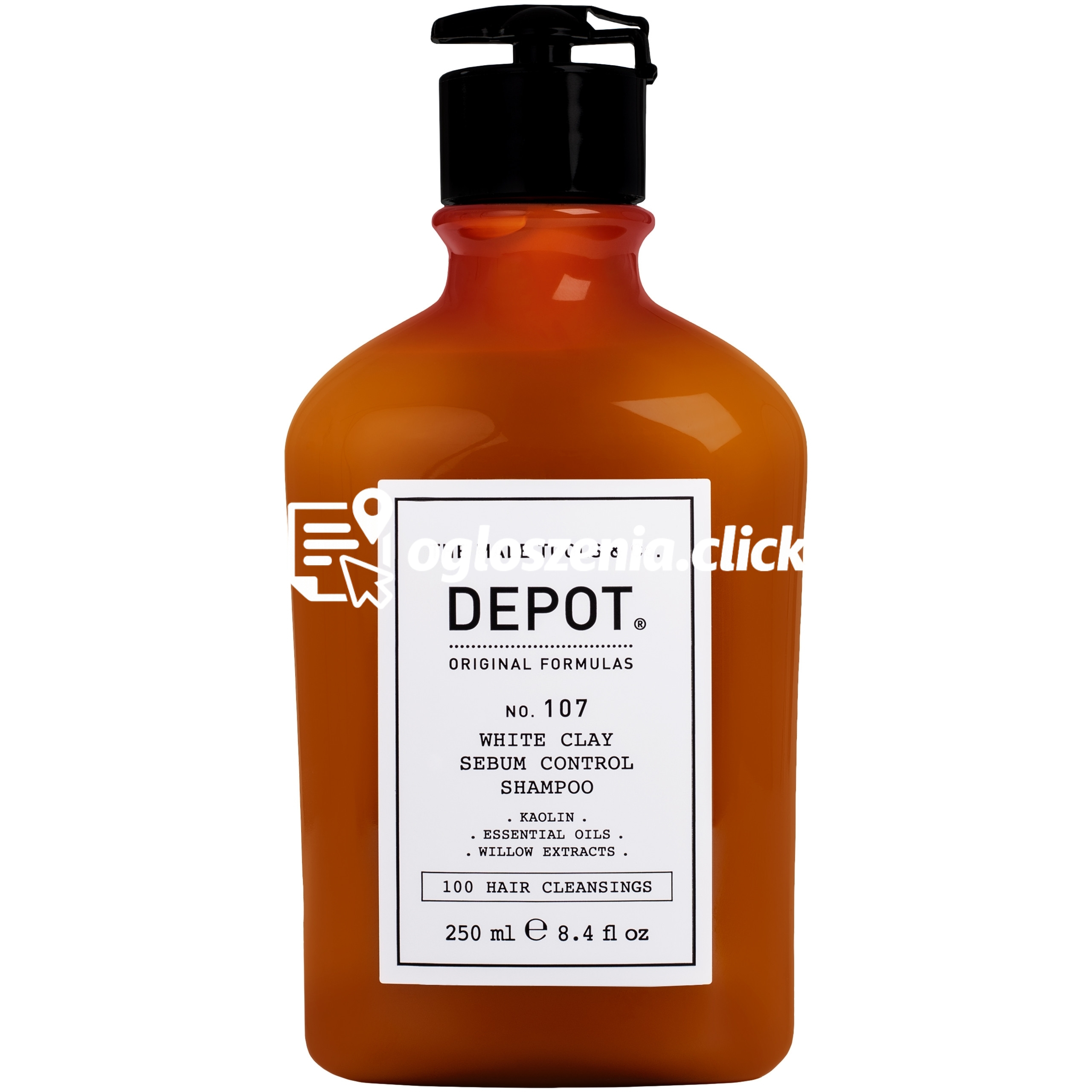 Zdjęcie produktu Depot NO. 107 White Clay Sebum Control - szampon do wlosów przetluszczajacych sie, 250ml