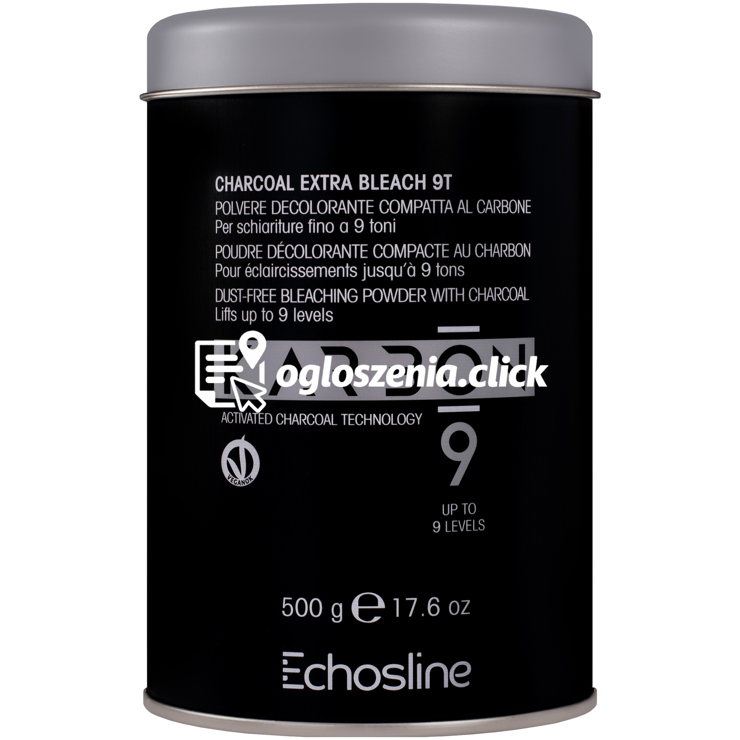 Zdjęcie produktu Echosline Karbon 9 - weganski rozjasniacz w proszku na bazie wegla aktywnego, 500g