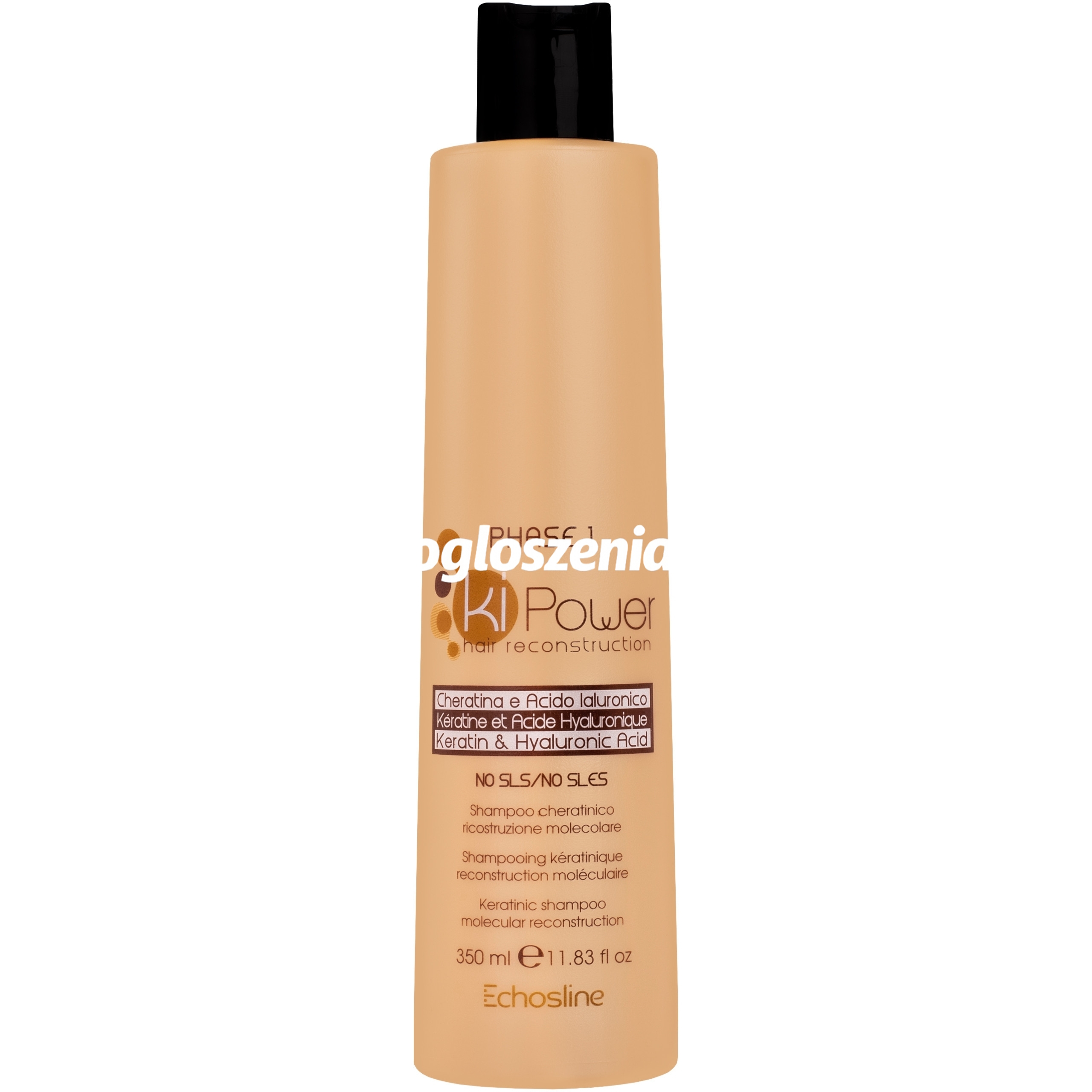 Zdjęcie produktu Echosline Ki Power - keratynowy szampon bez SLS i SLES, rekonstruuje wlosy zniszczone, 350ml