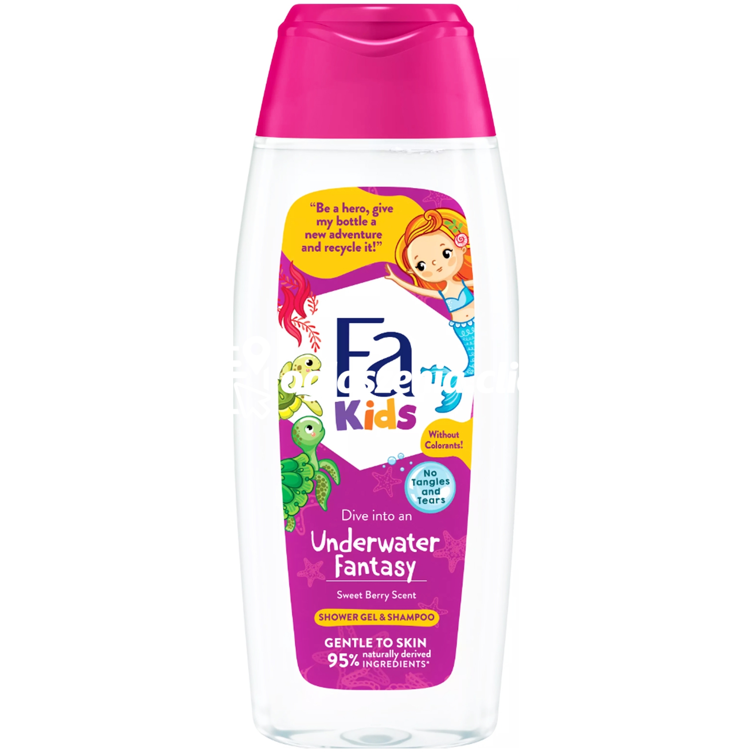 Zdjęcie produktu Fa Kids - zel pod prysznic szampon 2w1 dla dziewczynek 400ml syrenka, weganski