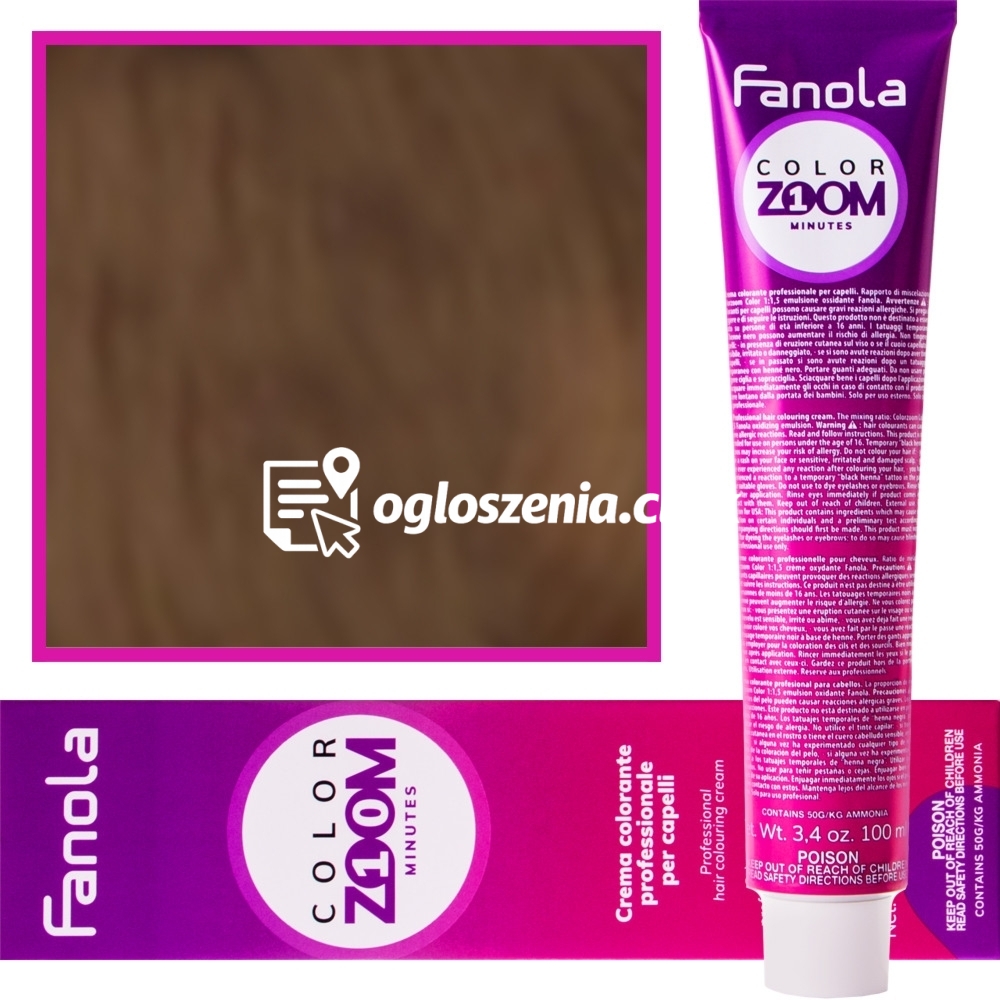 Zdjęcie produktu Fanola Color Zoom - krem do farbowania wlosów cala paleta, 100 ml 5.0 Jasny kasztan