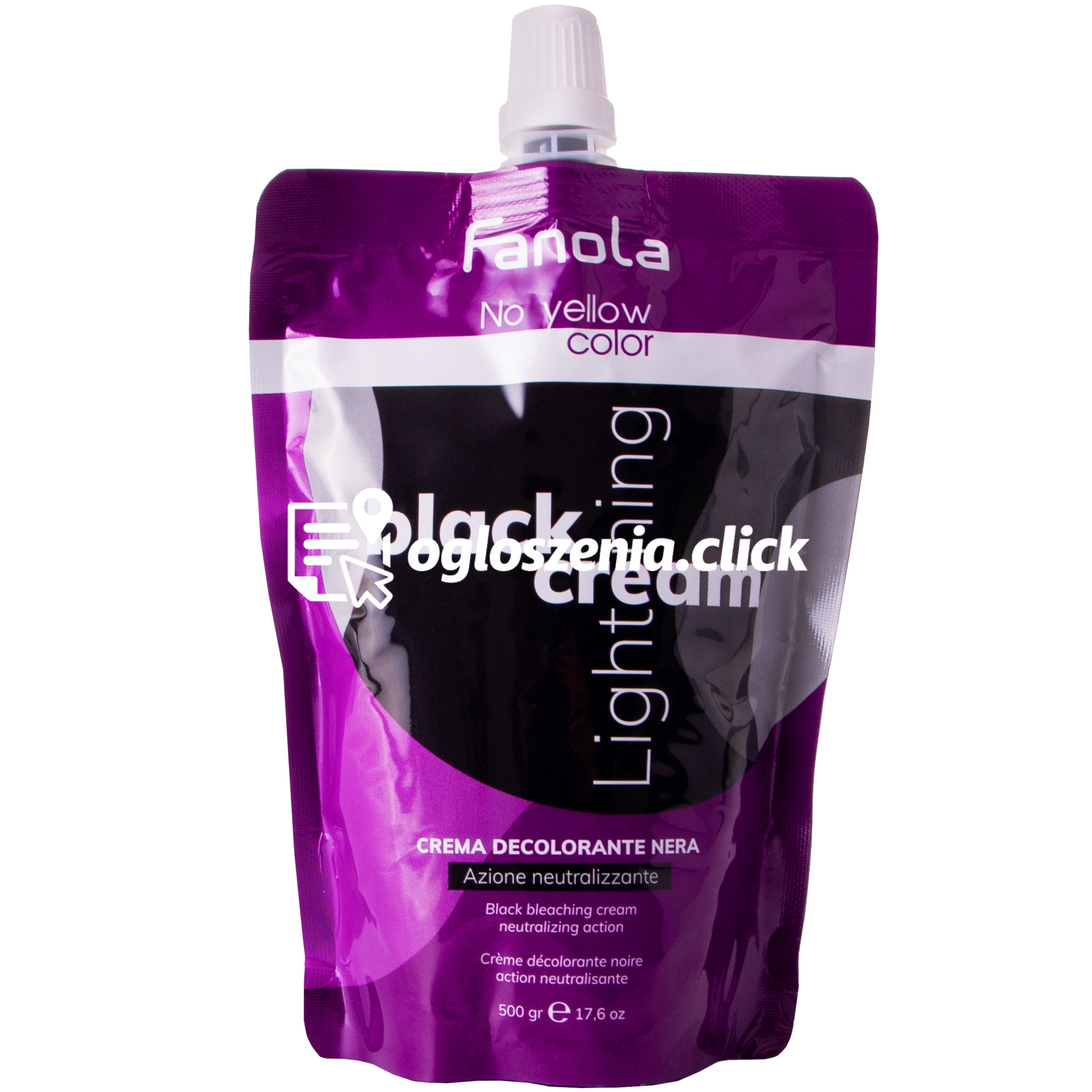 Zdjęcie produktu Fanola No Yellow BLACK Rozjasniajacy Krem do wlosów 500 g