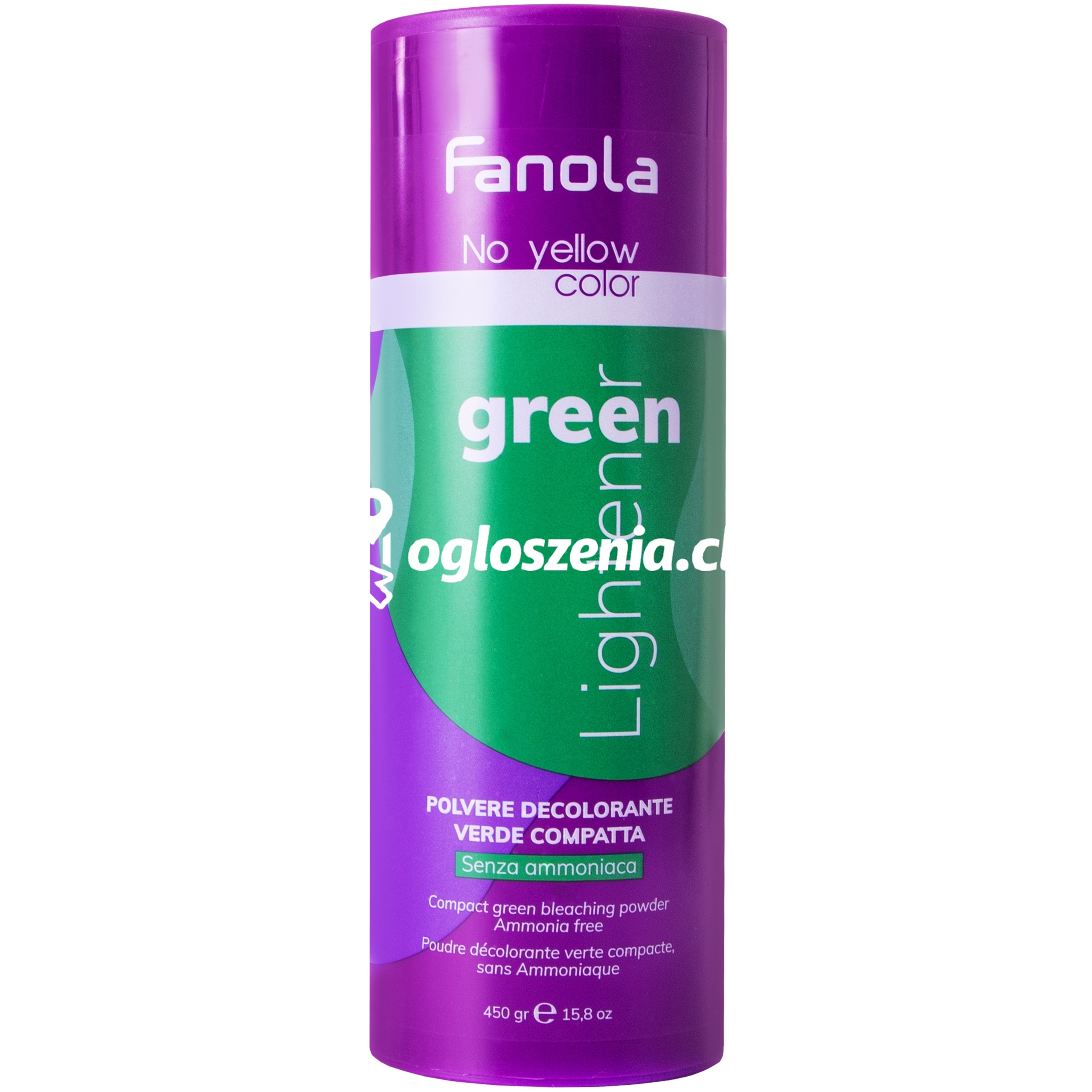 Zdjęcie produktu Fanola No Yellow Green - rozjasniacz do wlosów w kremie, 450g