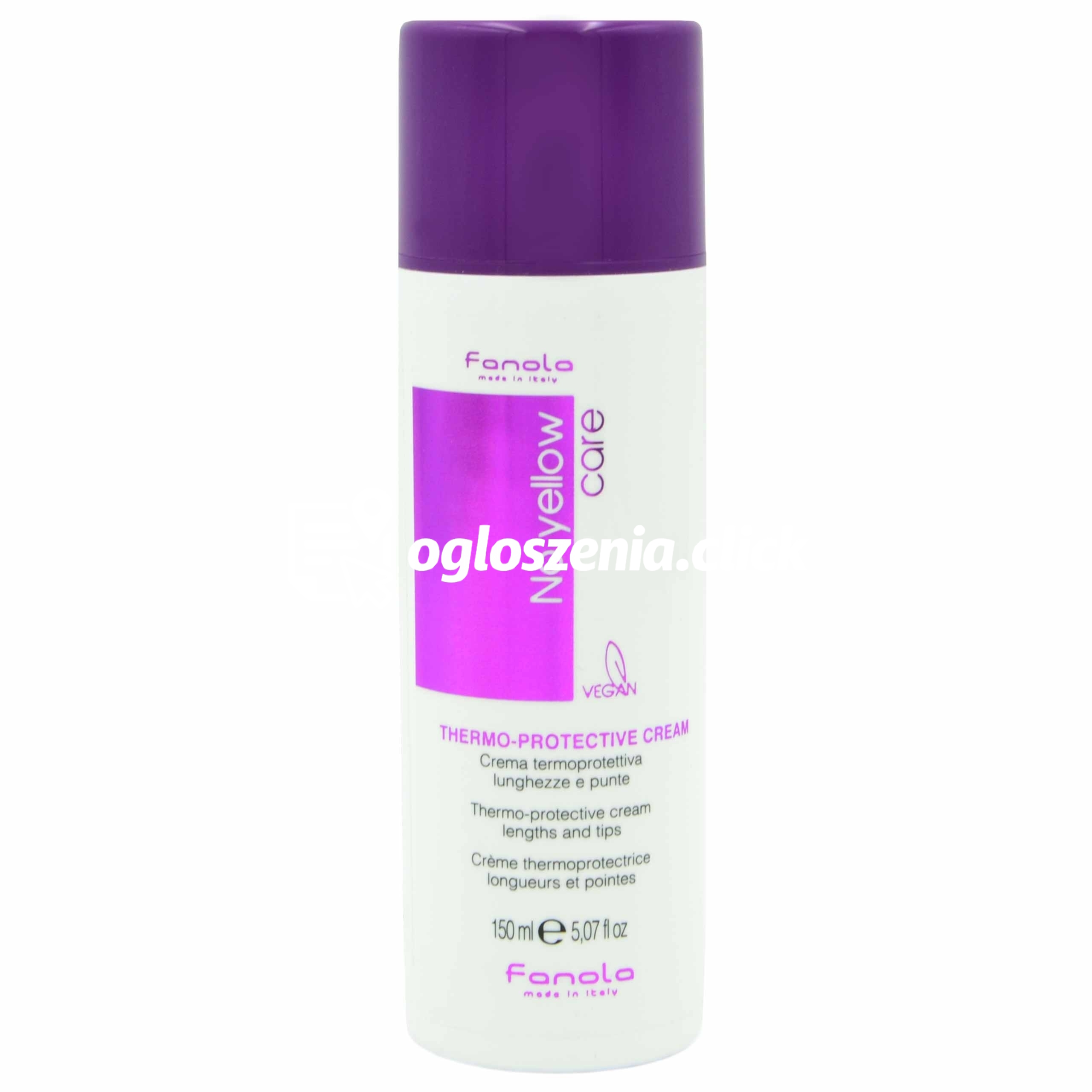 Zdjęcie produktu Fanola No Yellow Thermo-Protective Cream termoochronny krem weganski wlosy blond 150ml