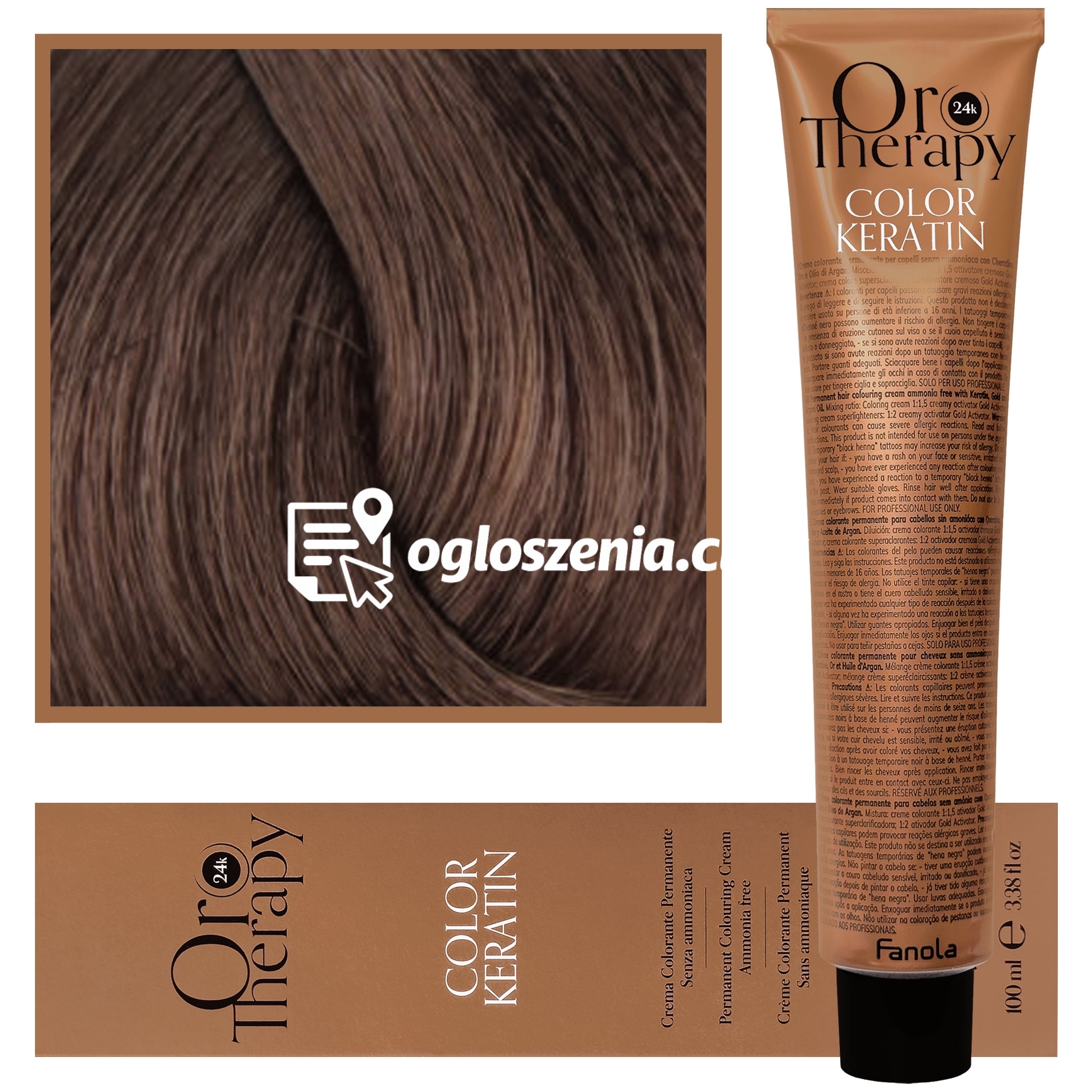 Zdjęcie produktu Fanola Oro Therapy - farba do wlosów bez amoniaku, pelna paleta kolorów 6,31 | Ciemny Piaskowy Blond