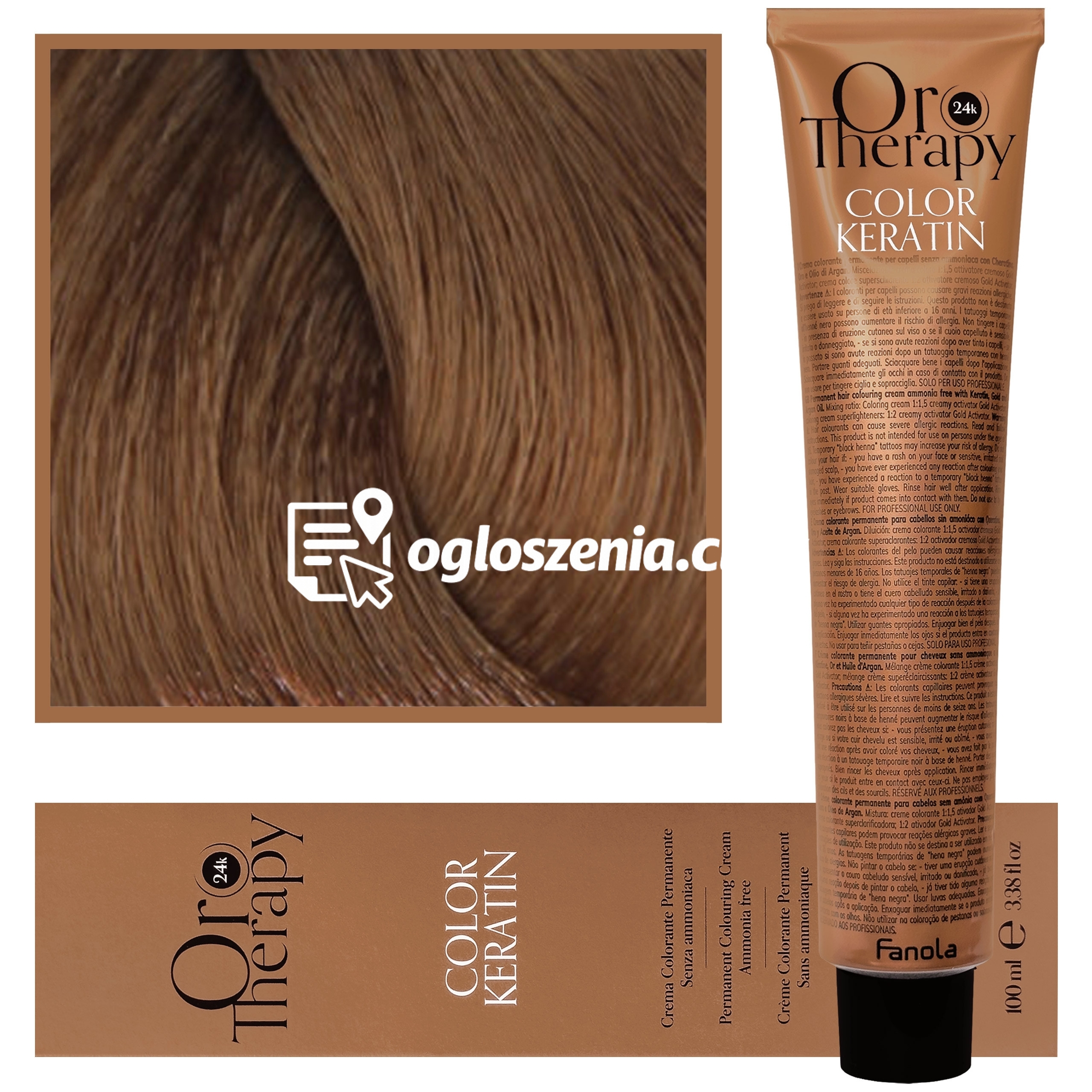 Zdjęcie produktu Fanola Oro Therapy - farba do wlosów bez amoniaku, pelna paleta kolorów 7,0 | Blond