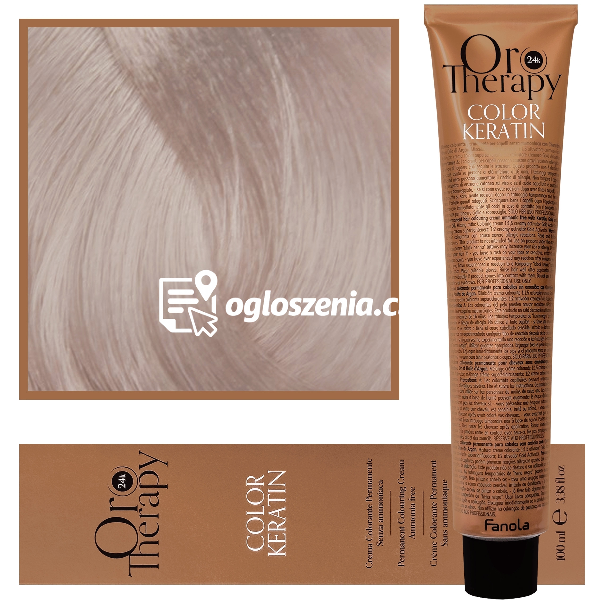 Zdjęcie produktu Fanola Oro Therapy - farba do wlosów bez amoniaku, pelna paleta kolorów 10,13 Extra | Blond Platynowy