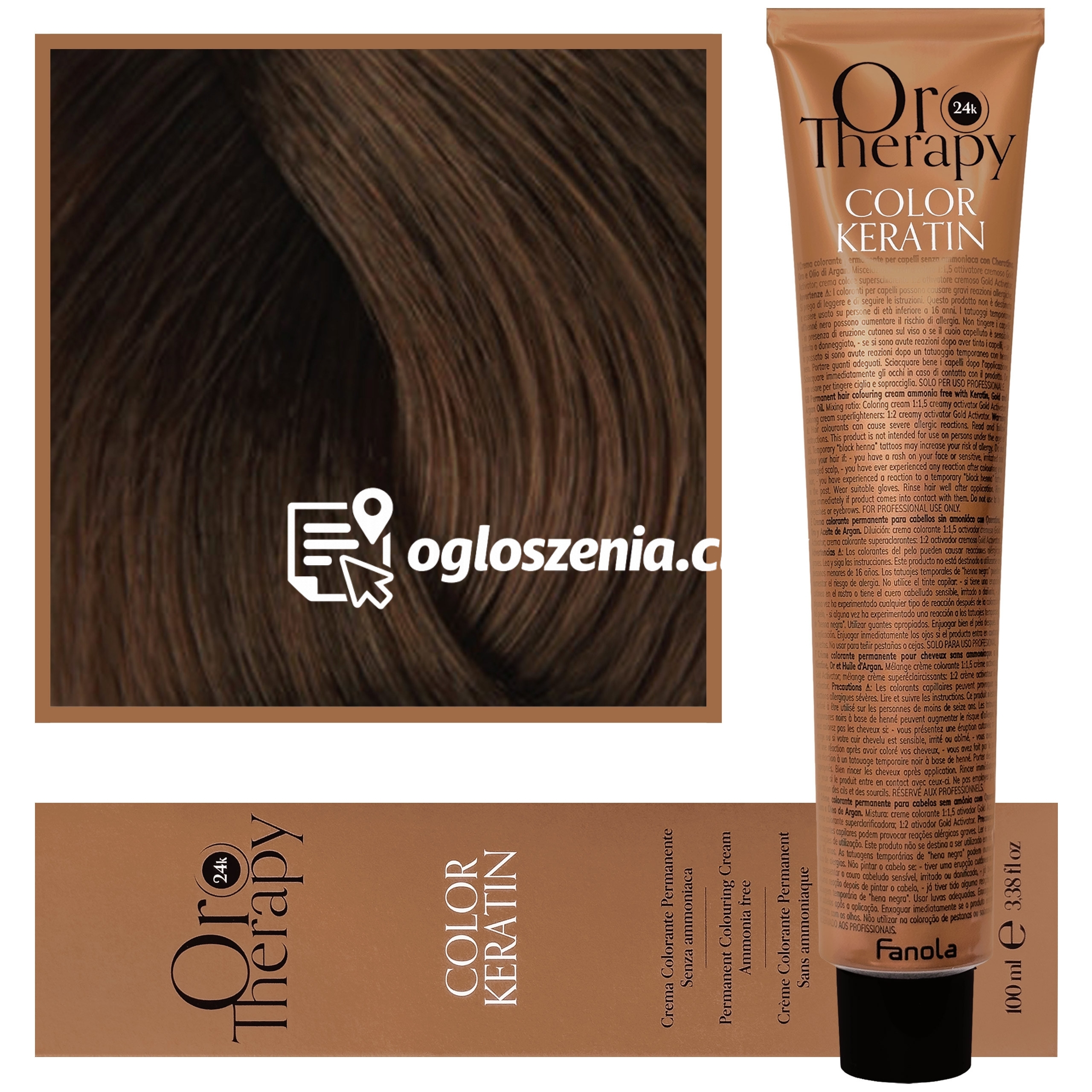 Zdjęcie produktu Fanola Oro Therapy - farba do wlosów bez amoniaku, pelna paleta kolorów 7,00 | Intensywny Blond