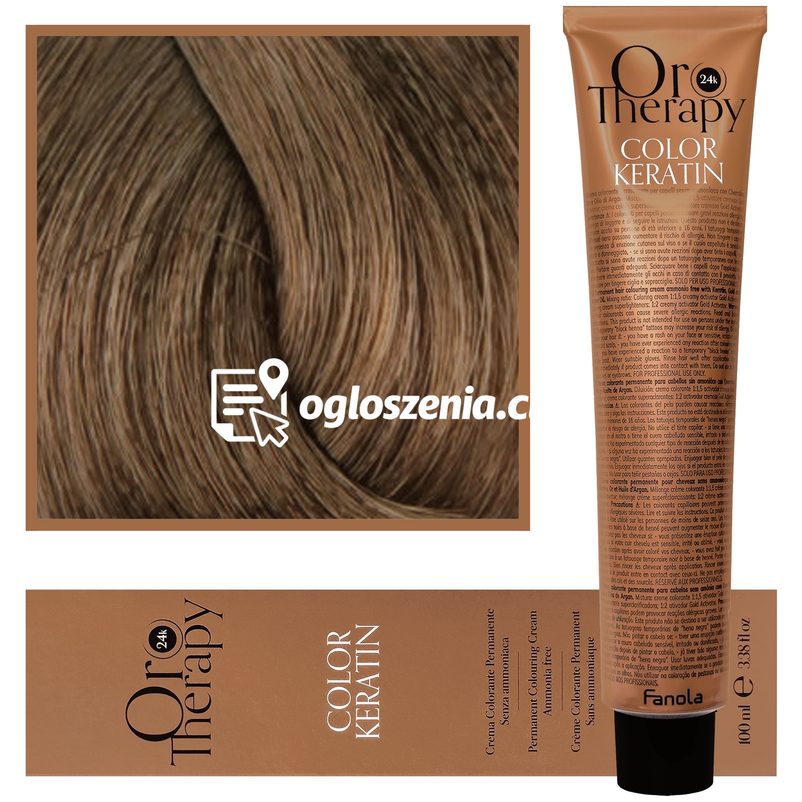 Zdjęcie produktu Fanola Oro Therapy - farba do wlosów bez amoniaku, pelna paleta kolorów 7,31 | Piaskowy Blond