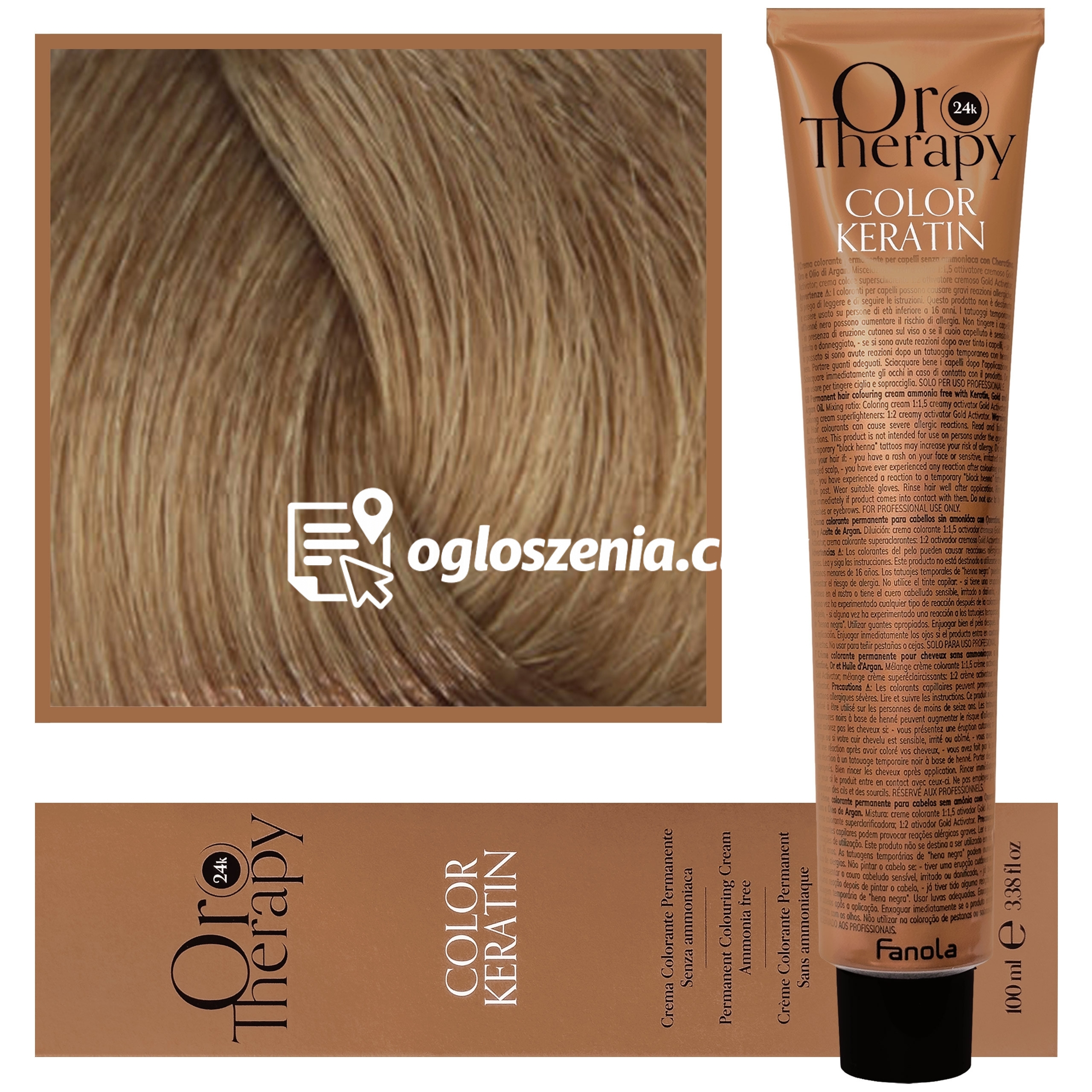 Zdjęcie produktu Fanola Oro Therapy - farba do wlosów bez amoniaku, pelna paleta kolorów 8,0 | Jasny Blond