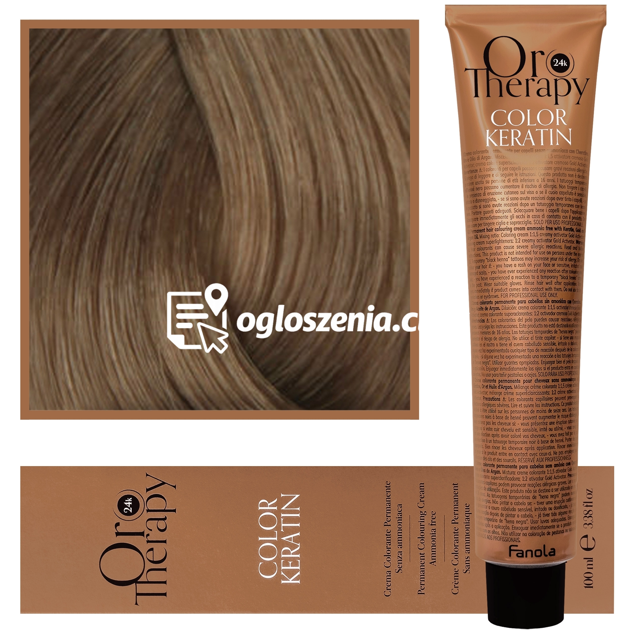 Zdjęcie produktu Fanola Oro Therapy - farba do wlosów bez amoniaku, pelna paleta kolorów 9,00 | Intensywny Bardzo Jasny Blond