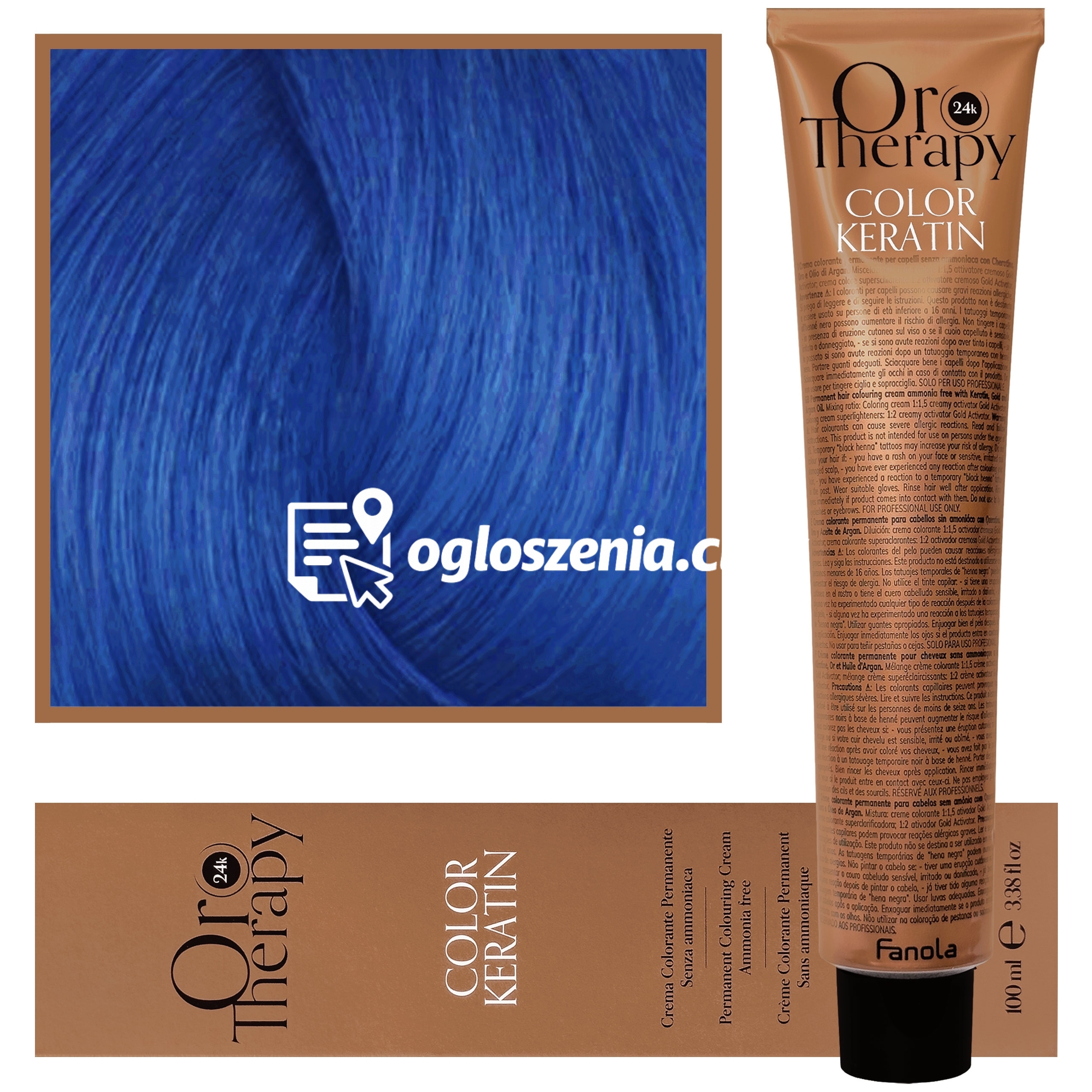 Zdjęcie produktu Fanola Oro Therapy - farba do wlosów bez amoniaku, pelna paleta kolorów Blue | Niebieski