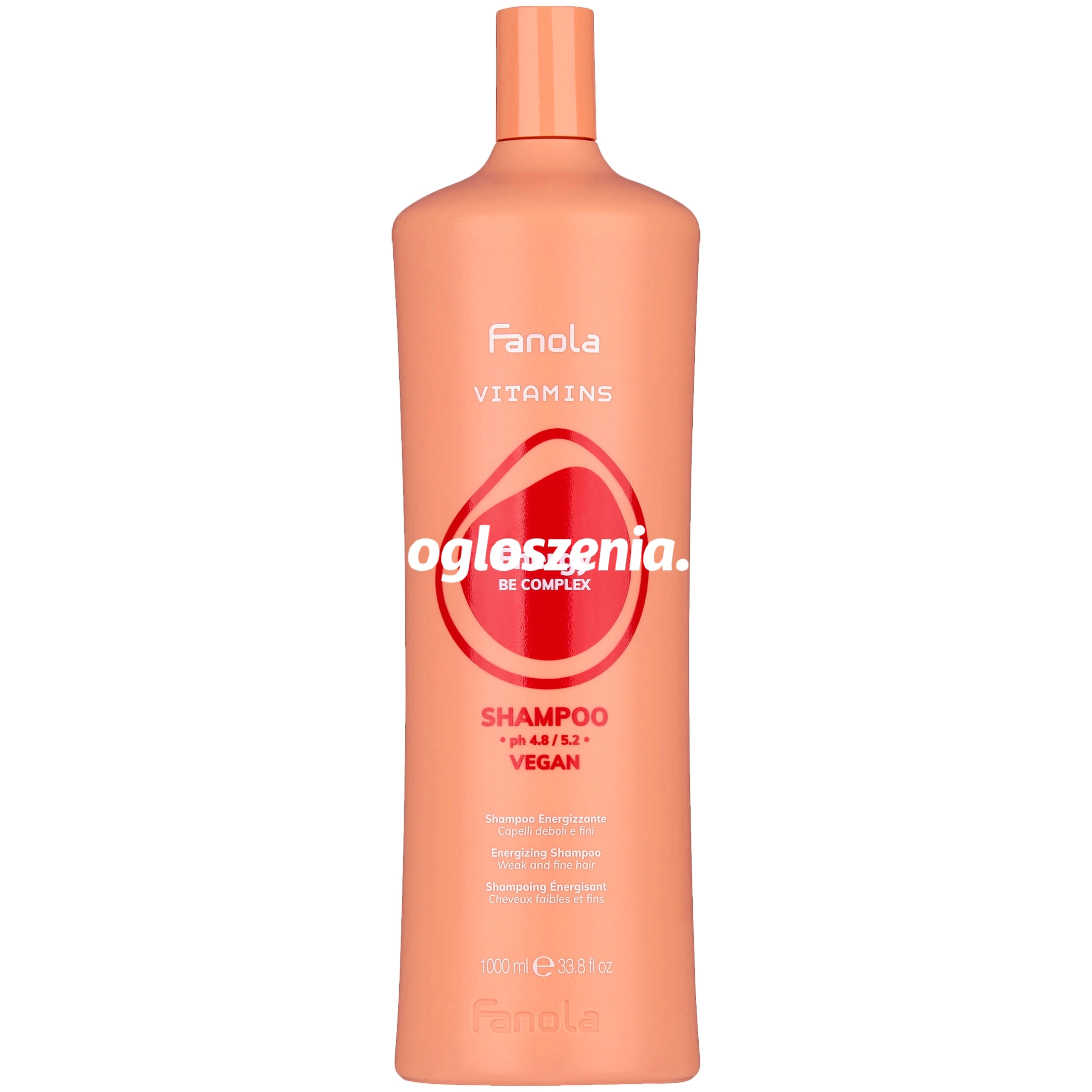 Zdjęcie produktu Fanola Vitamins Energy - szampon energetyzujacy do wlosów oslabionych, 1000ml