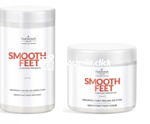 Zdjęcie produktu Farmona Smooth Feet Duet Grejpfrutowa sól do kapieli stóp + Peeling do stóp