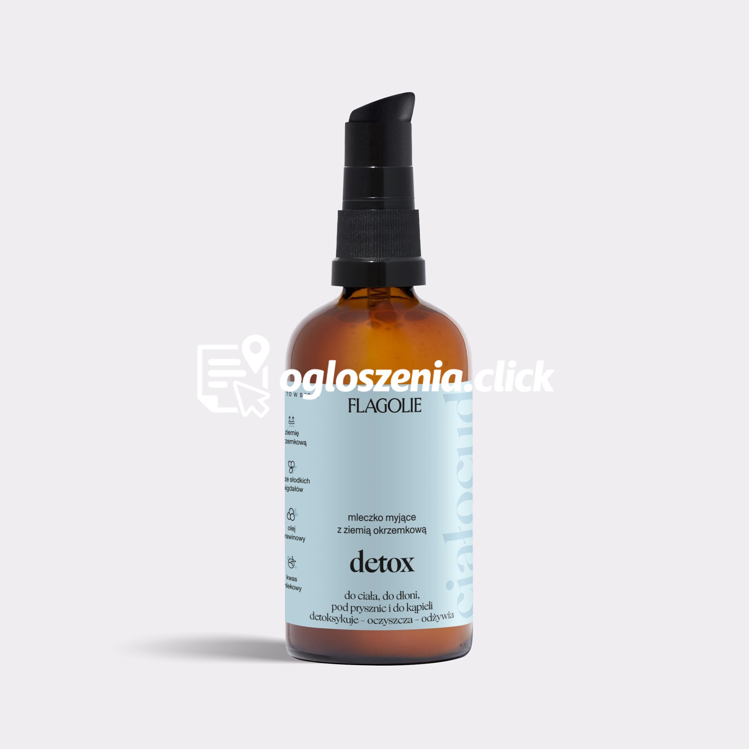 Zdjęcie produktu Flagolie DETOX – mleczko myjace z ziemia okrzemkowa (100ml)