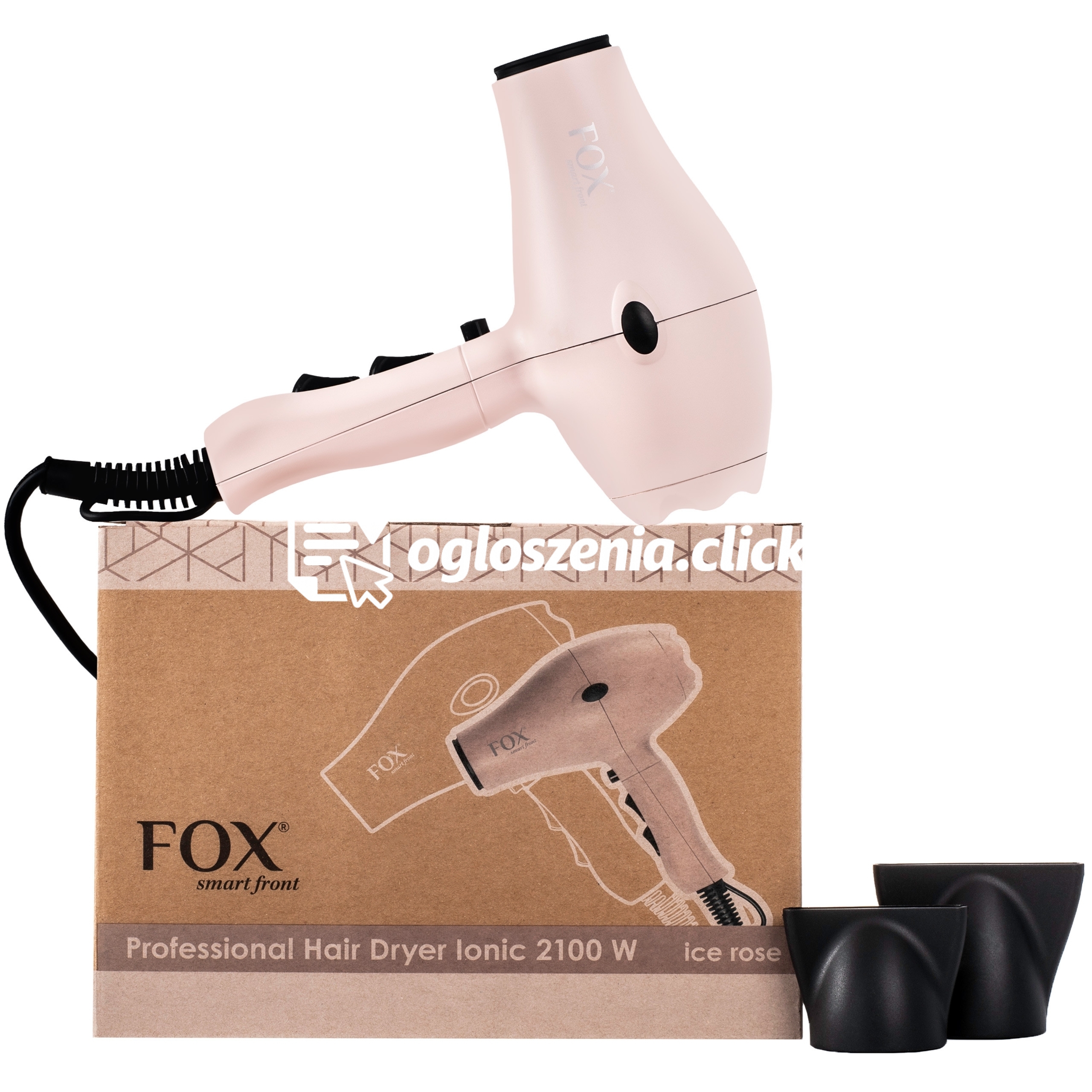 Zdjęcie produktu Fox Smart - suszarka do wlosów z systemem jonizacji, rózne kolory Ice Rose