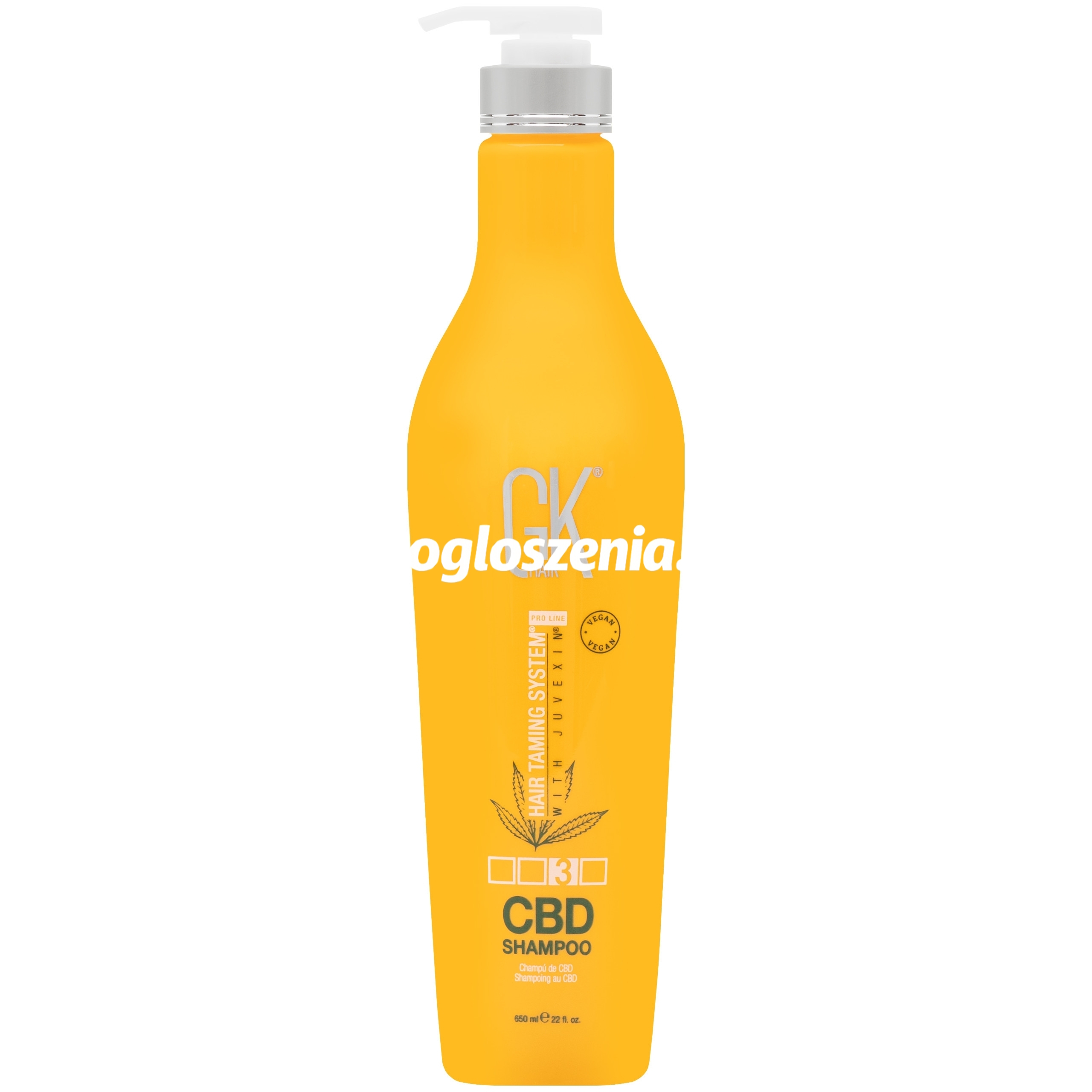 Zdjęcie produktu GKHair CBD - szampon intensywnie nawilzajacy z olejkiem CBD, 650ml